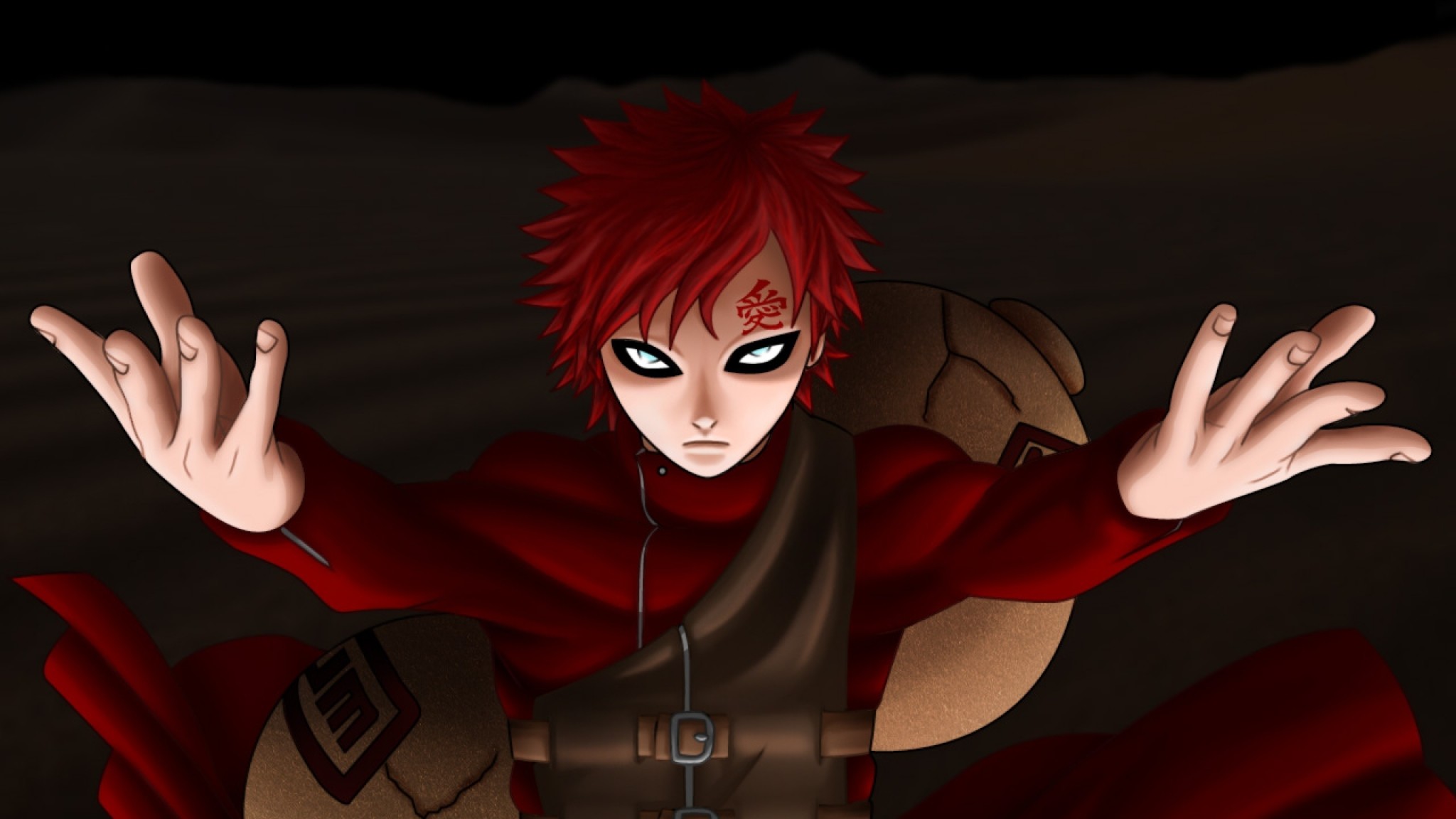 Gaara, Naruto, Zucca di sabbia, Rosso, Full HD, sfondo Windows 11