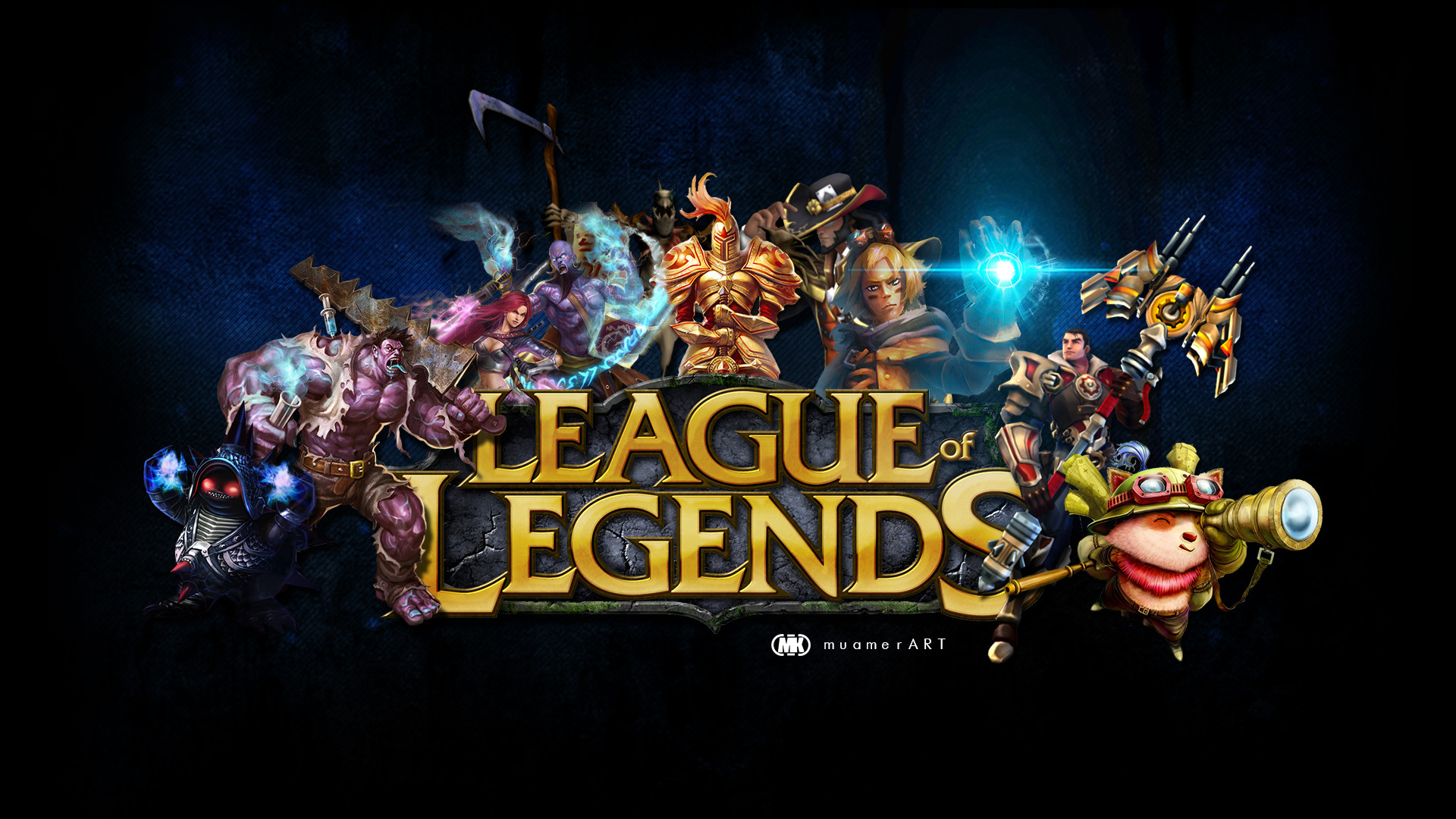 League of Legends, Logo, Teemo, Campioni, 1920x1080, immagine di sfondo