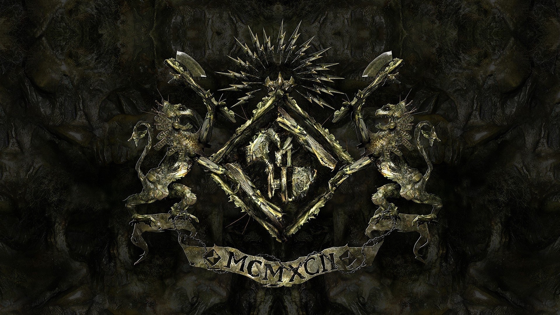 Satyricon, Stemma, MCMXCII, Sfondo scuro, 16:9 Full HD, wallpaper widescreen