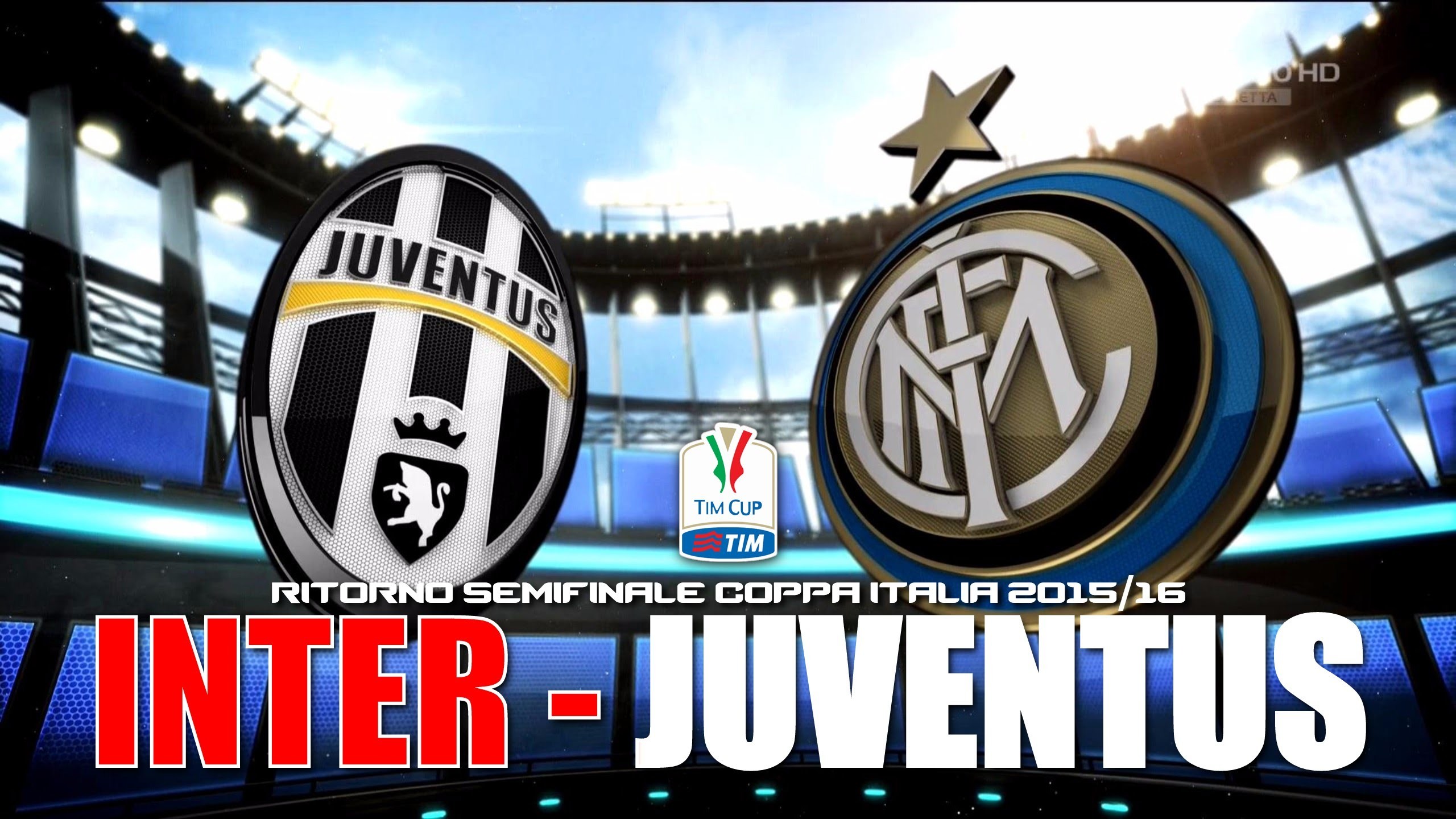 Inter, Juventus, Coppa Italia 2015/16, Semifinale, 2K, sfondo desktop
