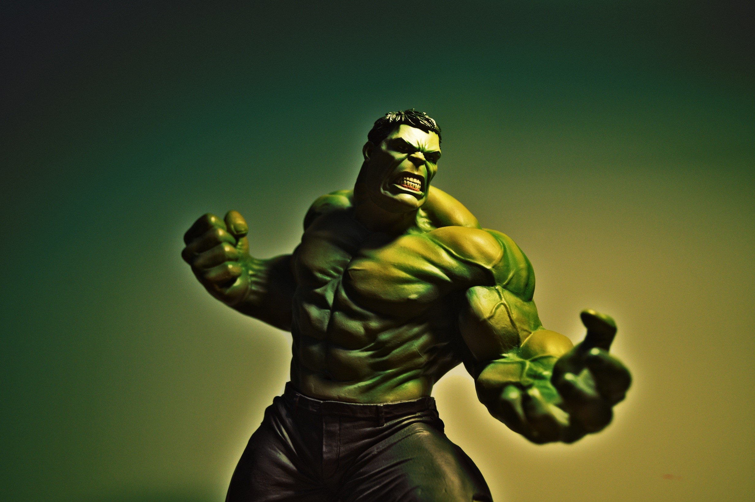 Hulk, Marvel, Rendering 3D, Verde, Full HD, sfondo desktop
