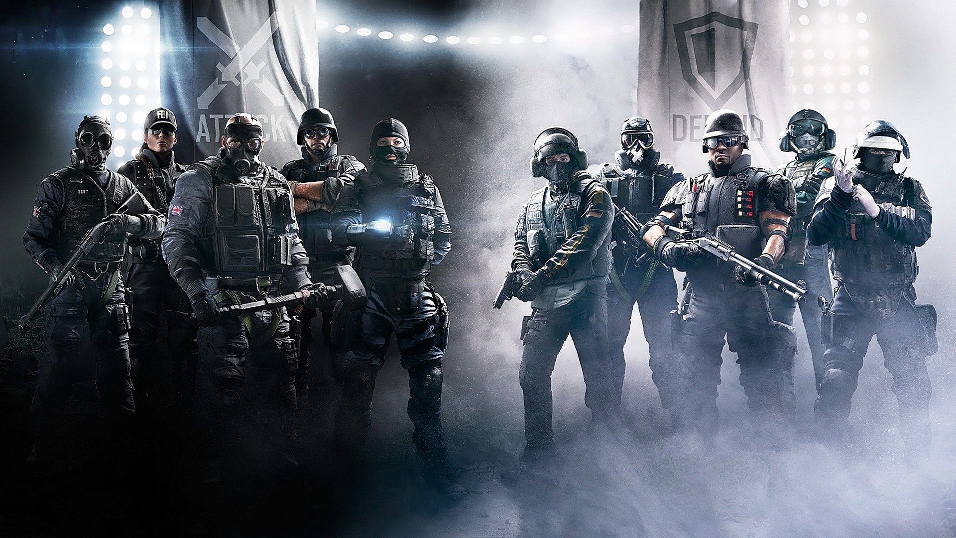 Tom Clancy's Rainbow Six Siege, Operatori, Riflettori, Nebbia, 1920x1080, immagine di sfondo