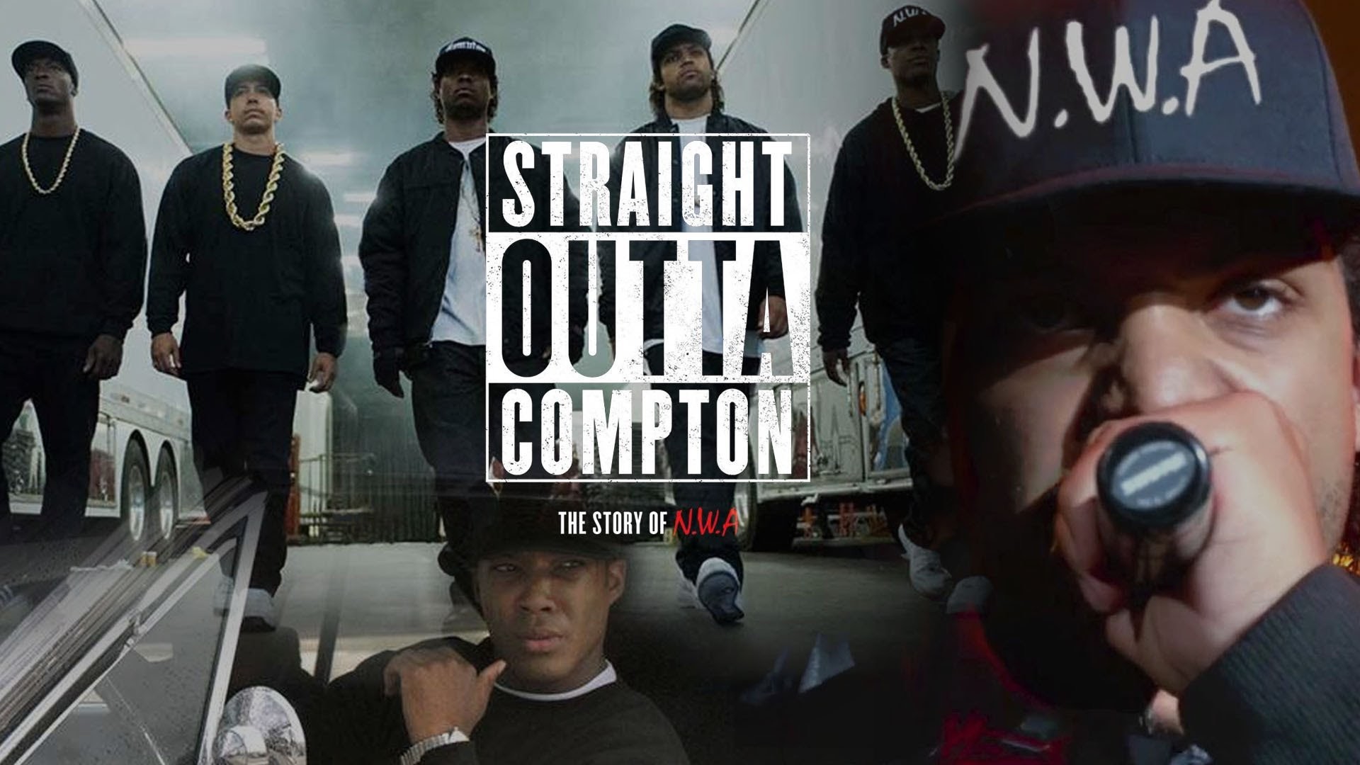 Straight Outta Compton, N.W.A, Cast, Poster, Microfono, Full HD, sfondo per PC