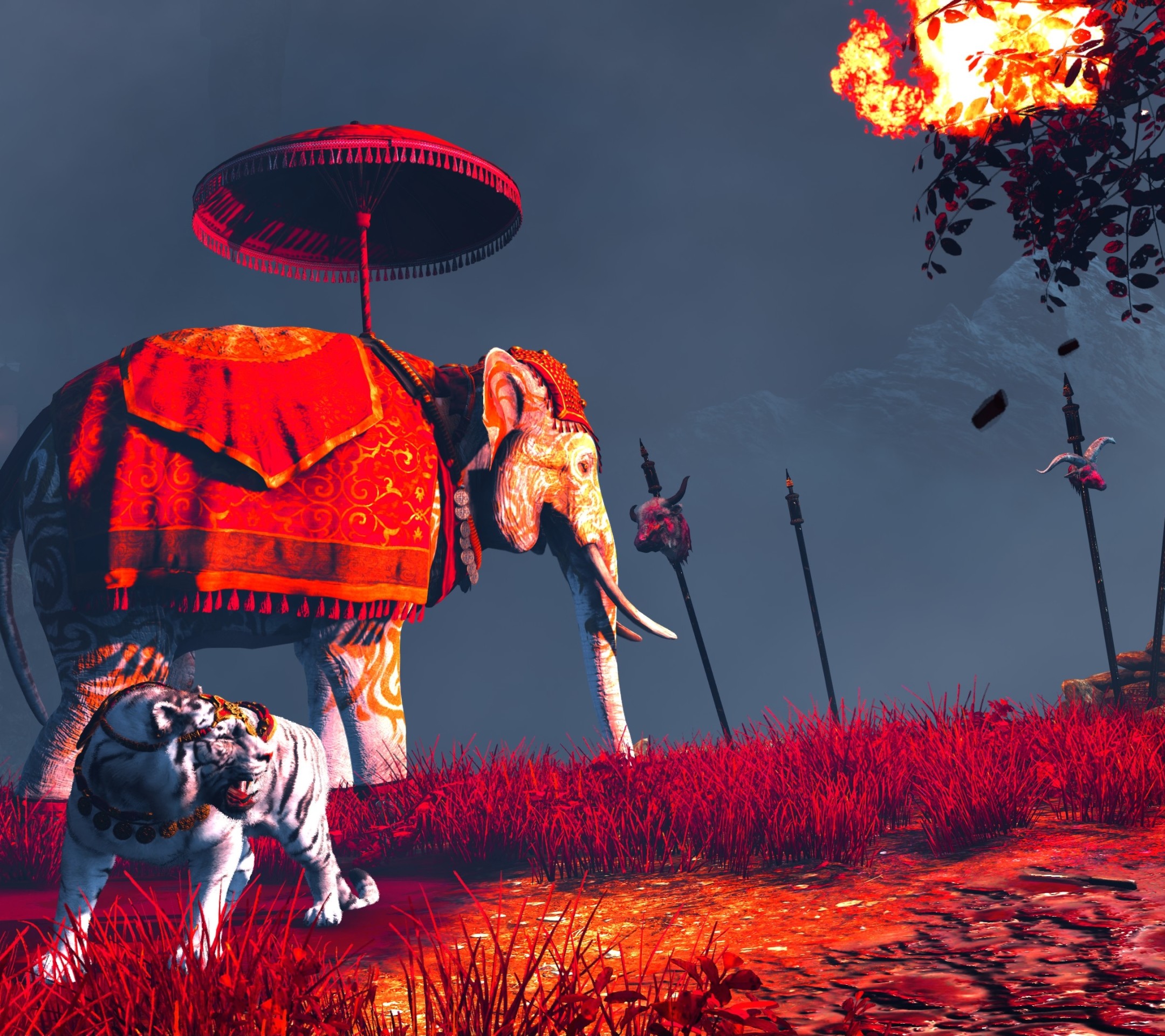 Far Cry 4, Elefante, Tigre bianca, Shangri-La, Full HD, schermata di blocco iPad