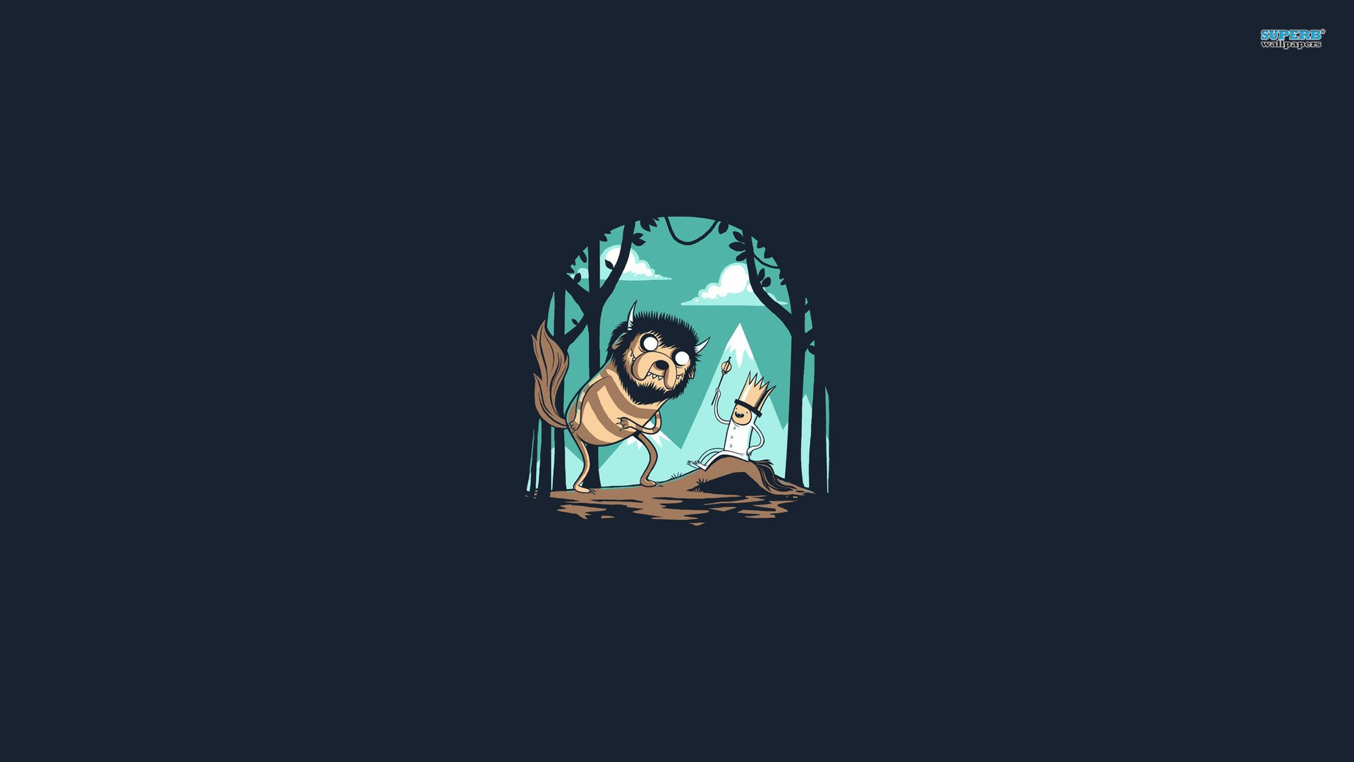 Finn, Jake il cane, Adventure Time, Sfondo scuro, Full HD, wallpaper desktop