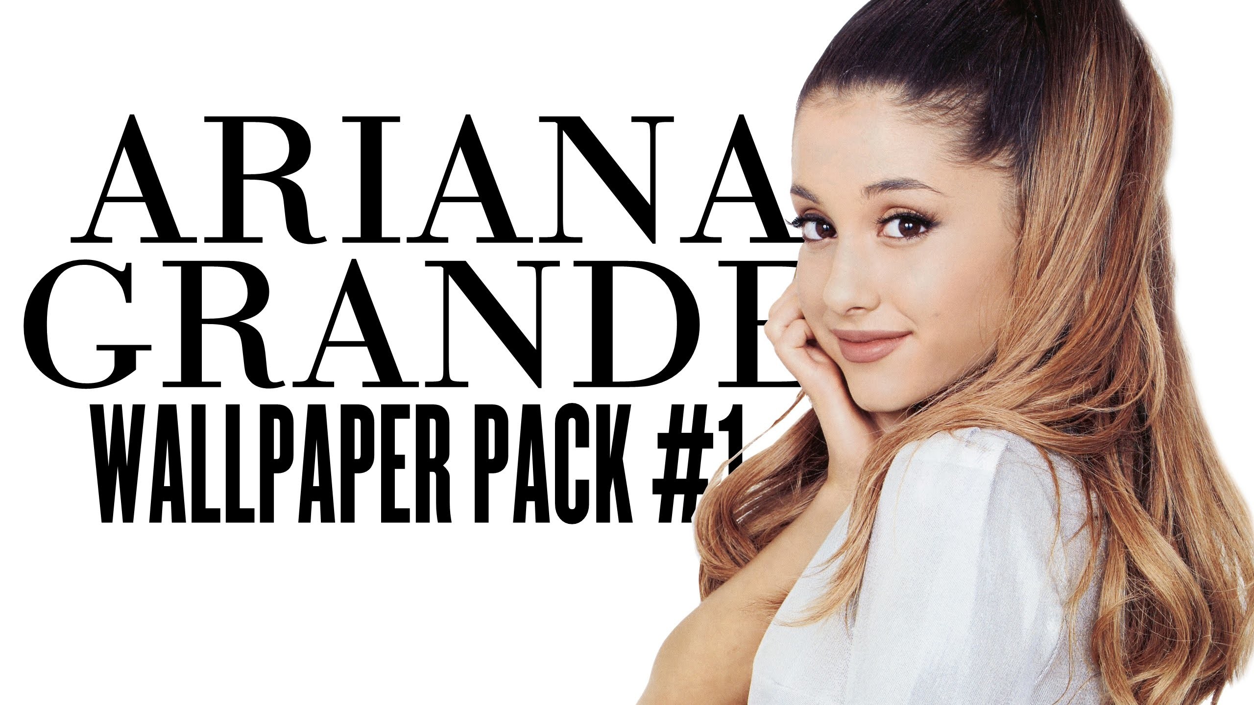 Ariana Grande, Scritta Ariana Grande, Sfondo bianco, Ritratto, 2K, wallpaper per portatile