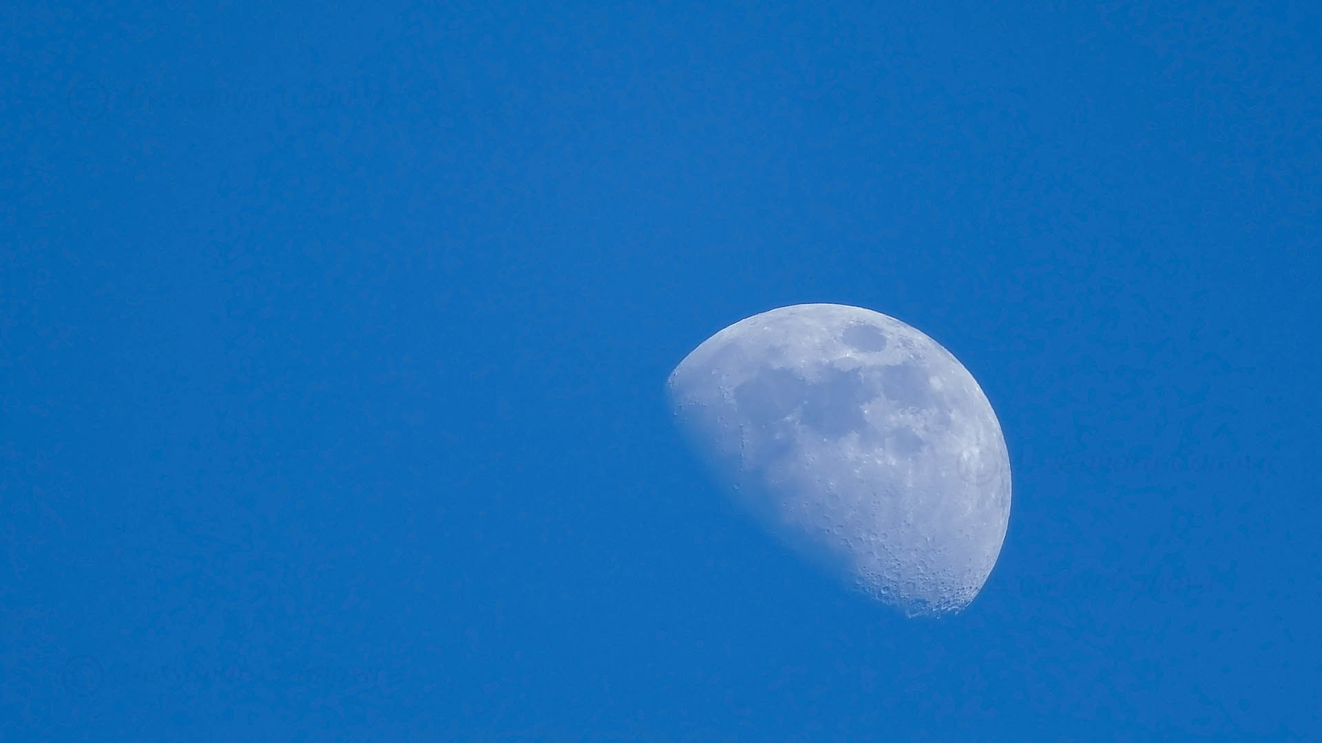 Luna, Cielo azzurro, Minimalista, Full HD, sfondo PC