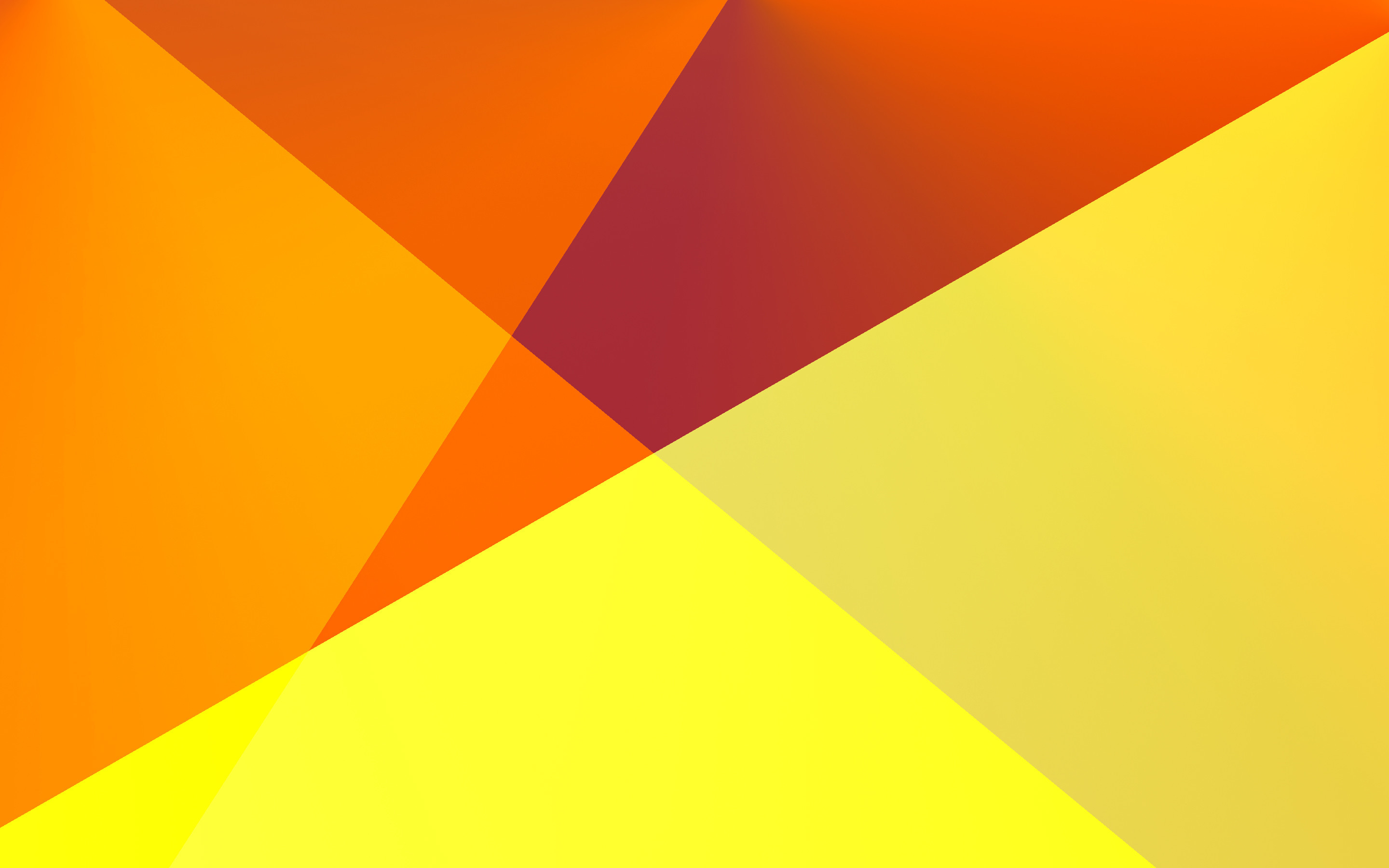 Geometrico, Triangoli, Arancione e giallo, 2K, sfondo desktop