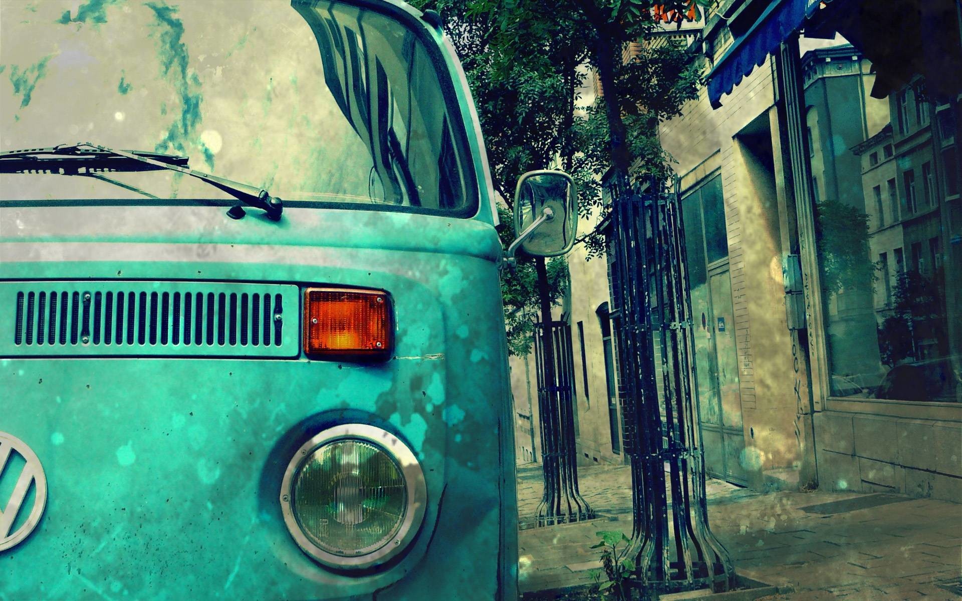 Volkswagen Type 2, Pulmino Volkswagen, Verde acqua, Retrò, 1920x1200, sfondo MacBook Pro