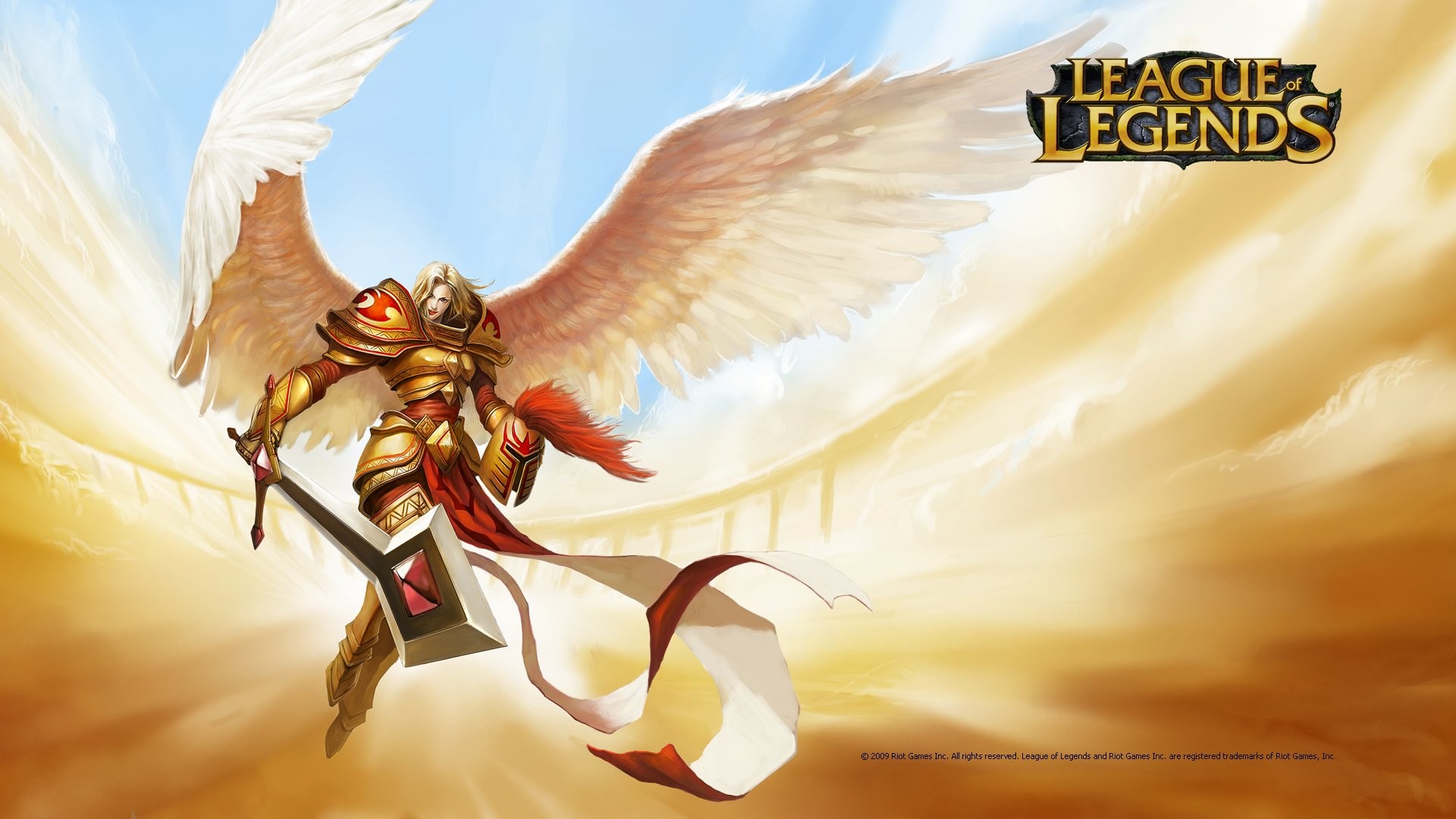 Kayle, League of Legends, Ali, Angelo, 1920x1080, immagine di sfondo