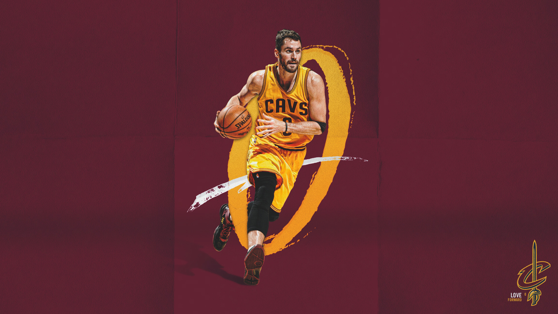 Kevin Love, Cleveland Cavaliers, Palleggio, Bordeaux, Full HD, sfondo per portatile