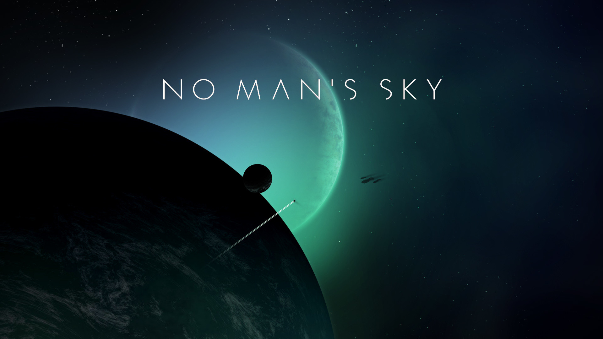 No Man's Sky, Pianeta, Logo, Spazio, Full HD, sfondo desktop