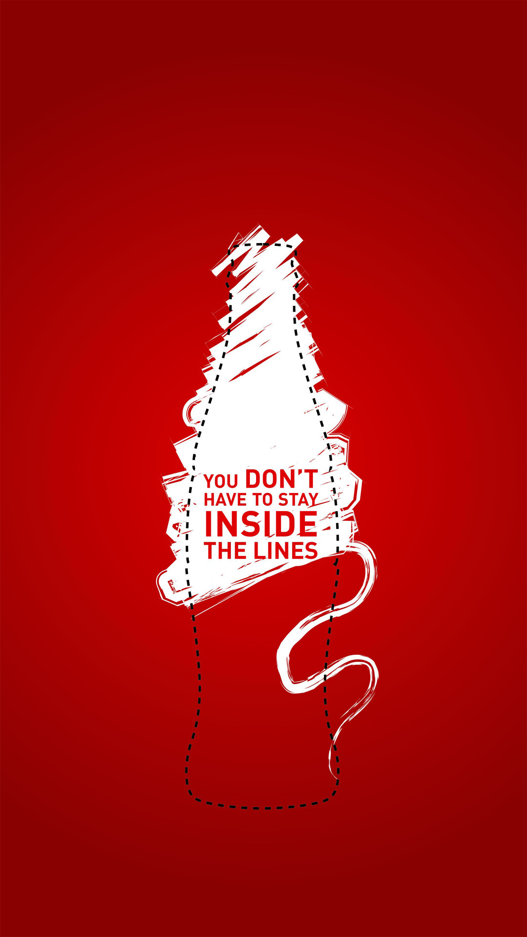 Coca-Cola, Bottiglia stilizzata, Sfondo rosso, Minimalismo, 1080x1920, schermata di blocco iPhone