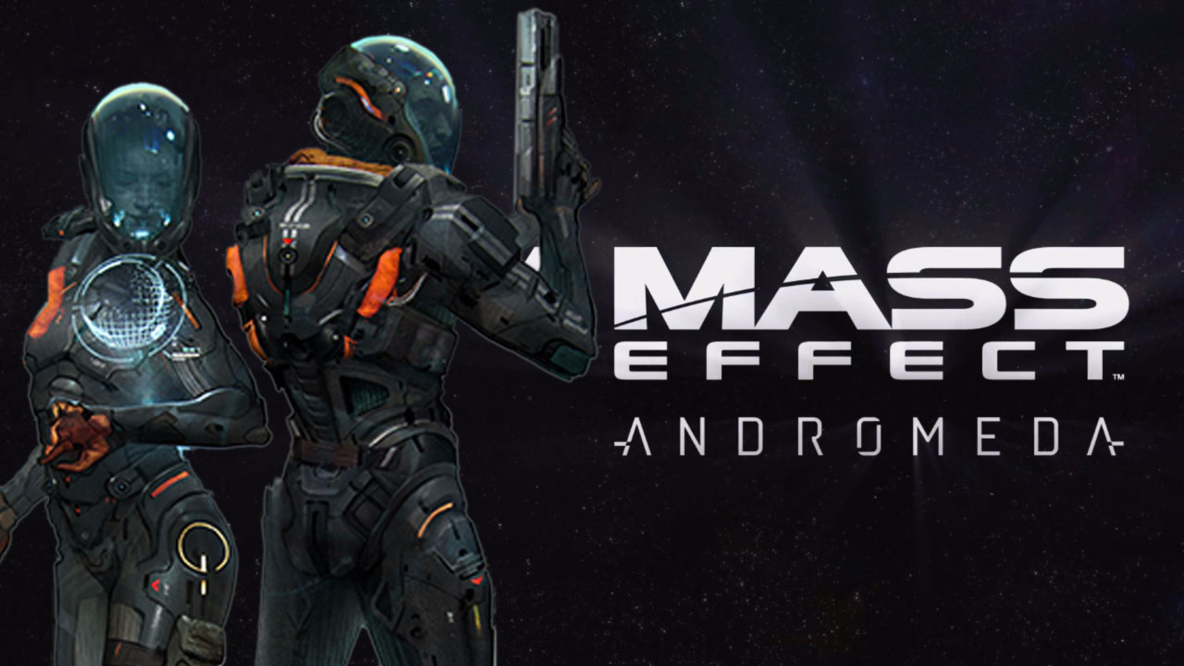 Mass Effect: Andromeda, Ryder, Sara Ryder, Scott Ryder, Logo, 3840x2160, sfondo per PC