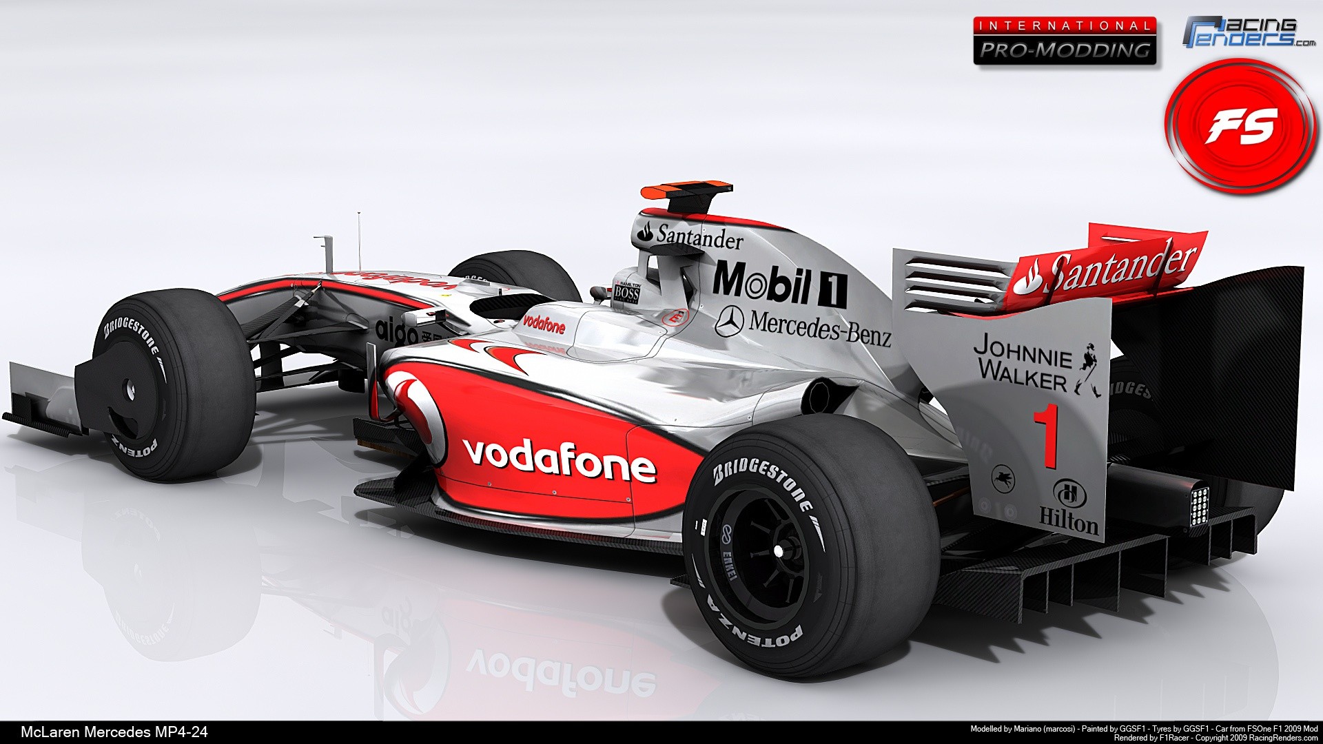 McLaren Mercedes MP4-24, Formula 1, Vodafone, Monoposto, 16:9 Full HD, sfondo widescreen