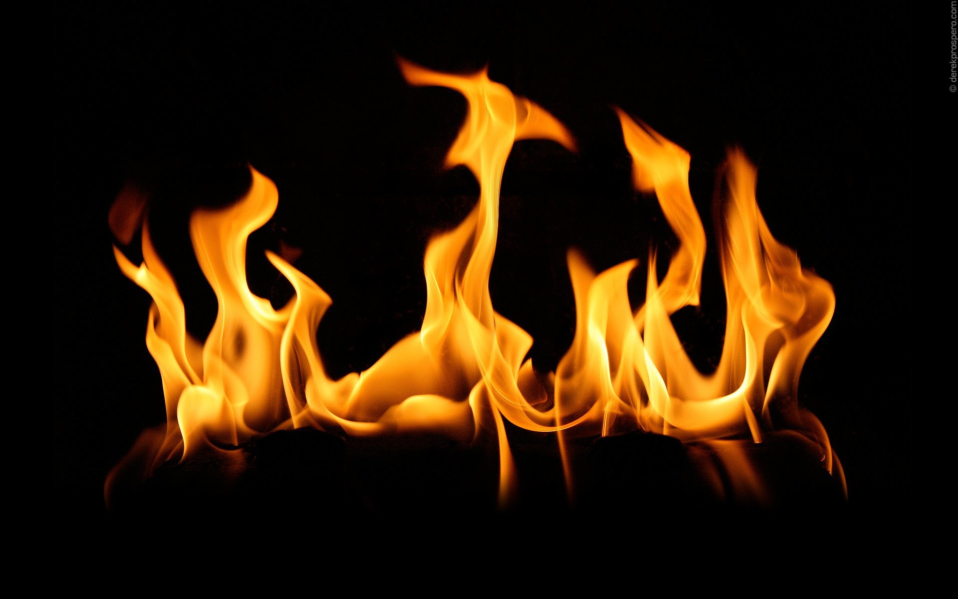 Fiamme, Fuoco, Sfondo nero, 16:10 Full HD, wallpaper widescreen