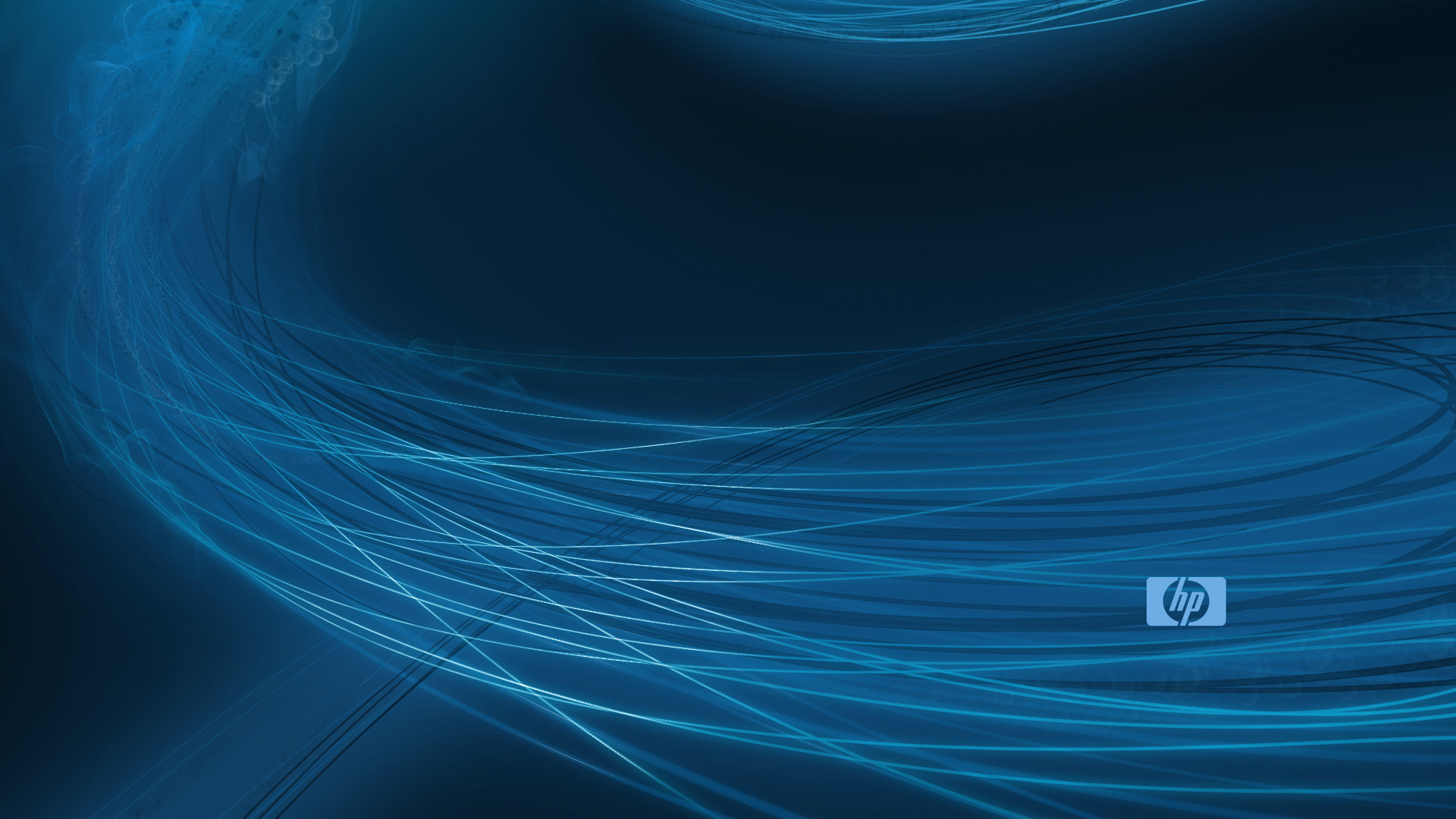 Logo HP, Linee luminose, Blu, Astratto, Full HD, wallpaper desktop