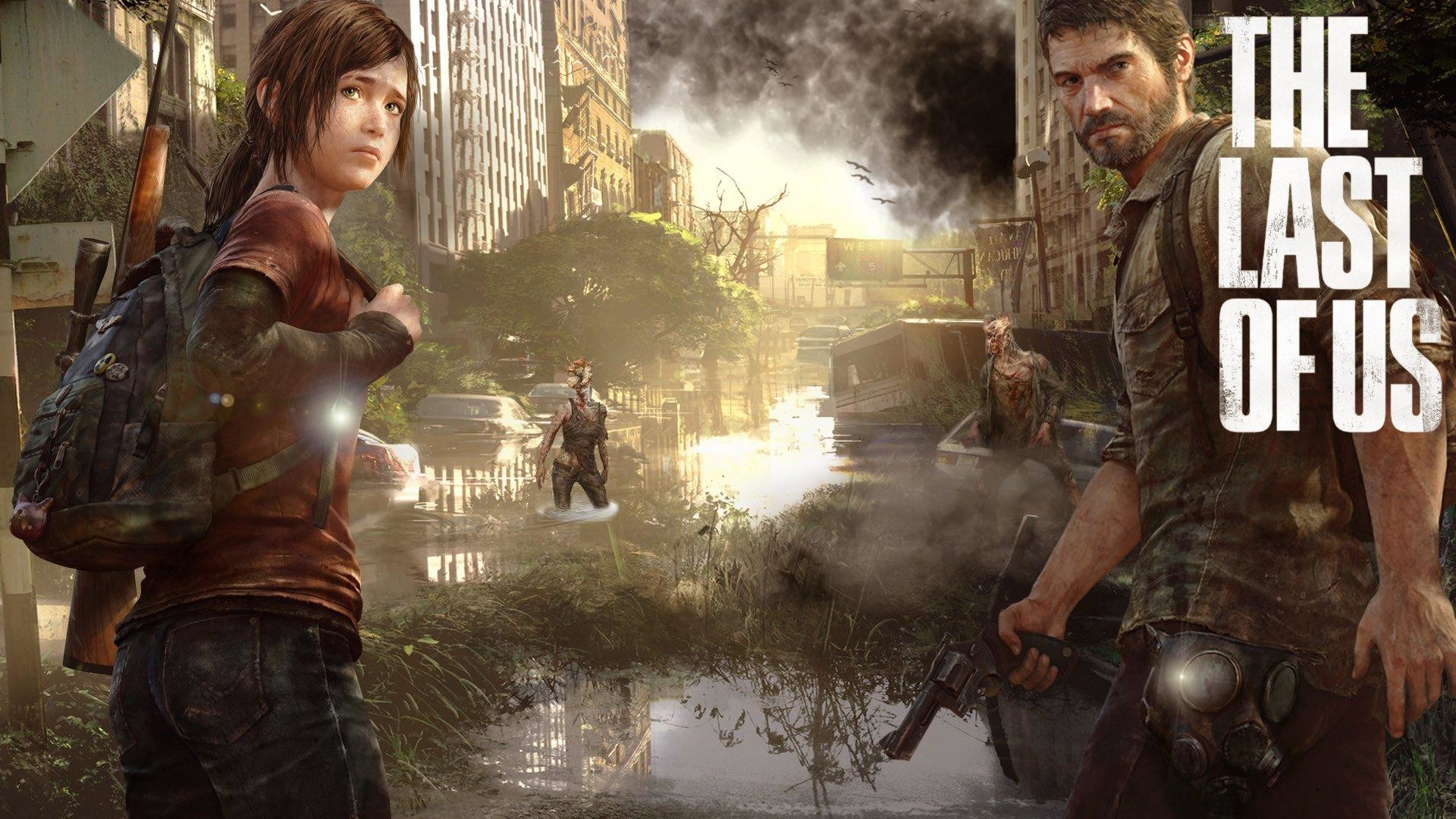 The Last of Us, Ellie, Joel, Torcia, Rovine urbane, Full HD 1080p, sfondo desktop