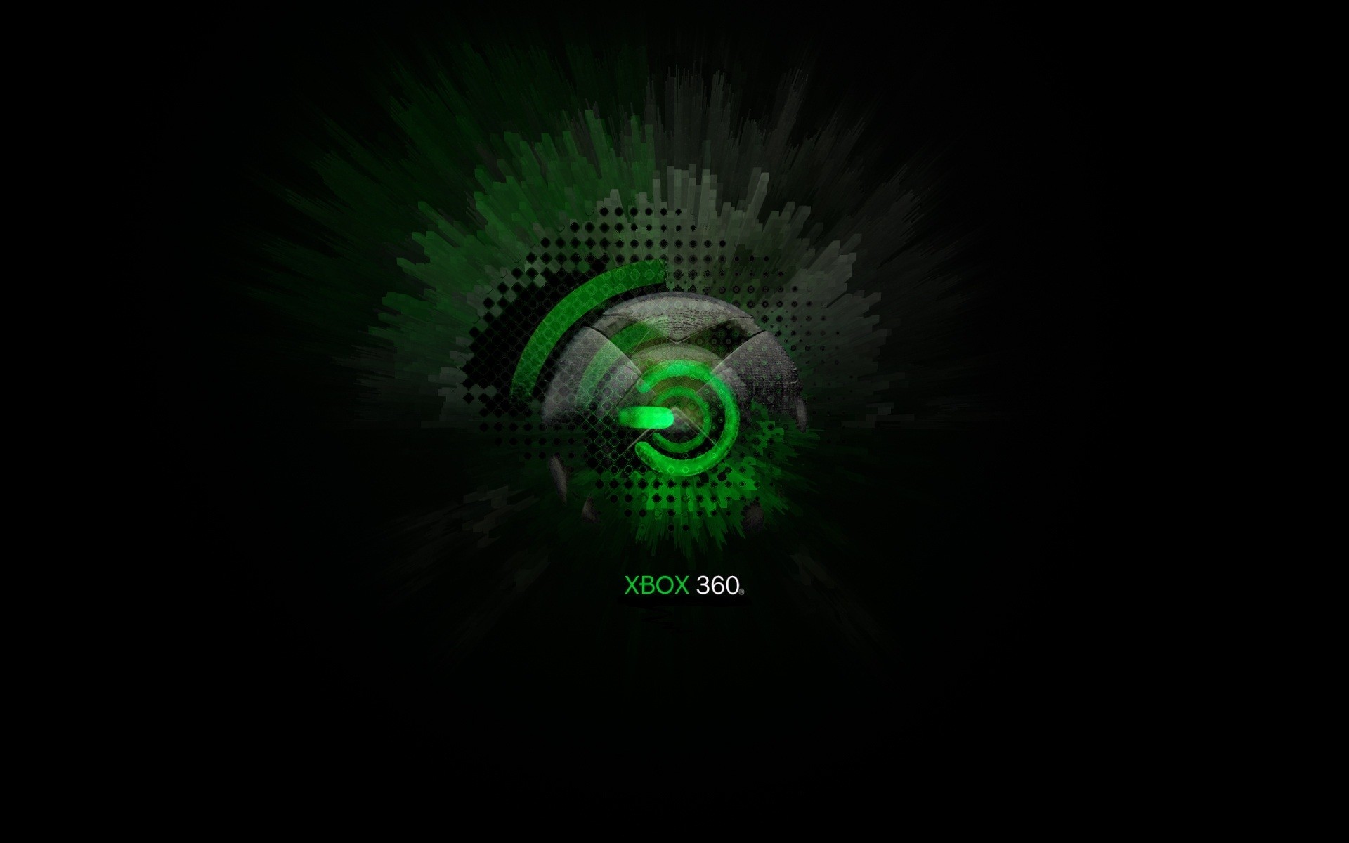 Xbox 360, Logo, Verde, Sfondo nero, 1920x1200, wallpaper desktop