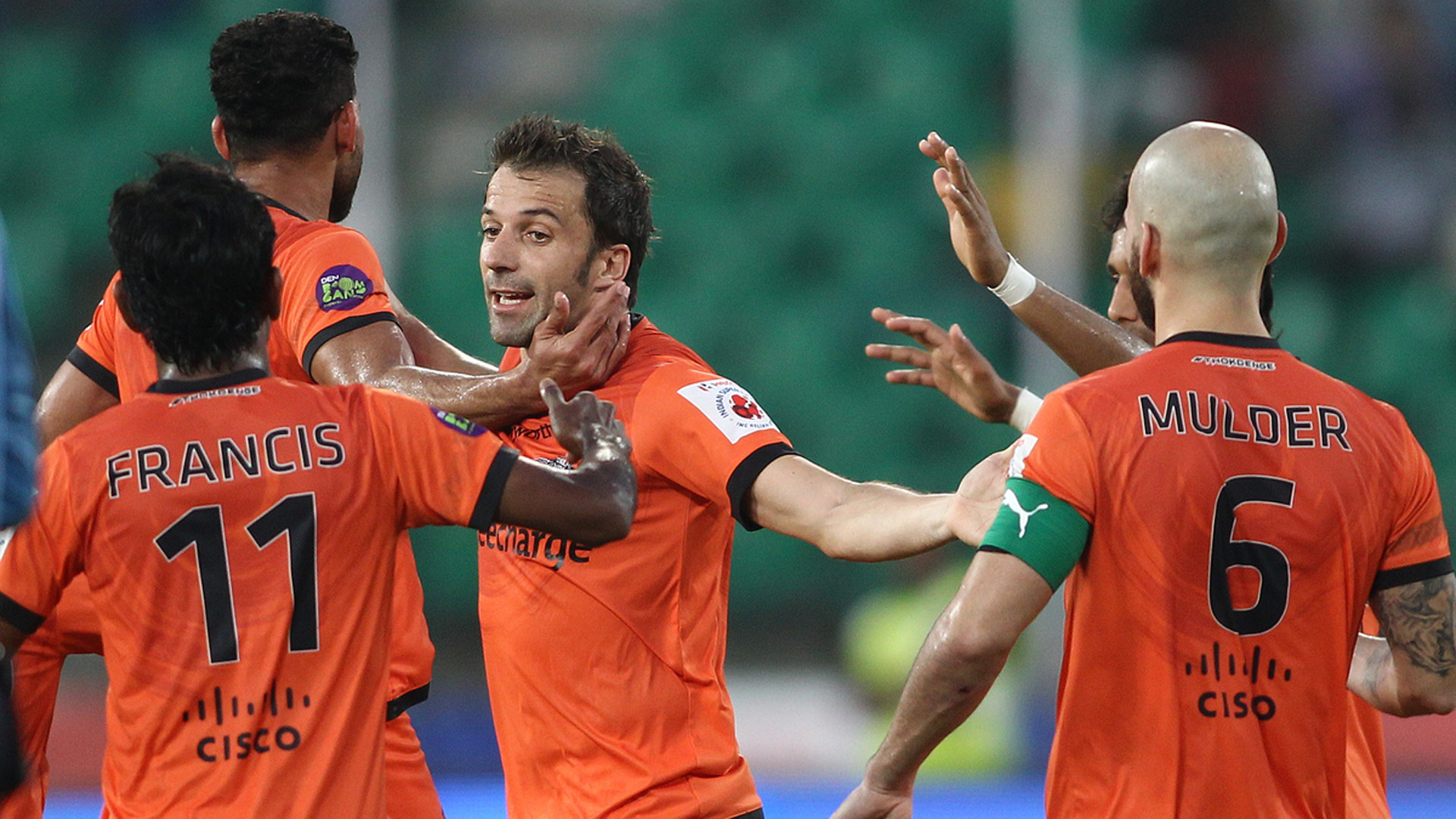 Alessandro Del Piero, Delhi Dynamos, Esultanza, Compagni di squadra, sfondo Full HD per PC