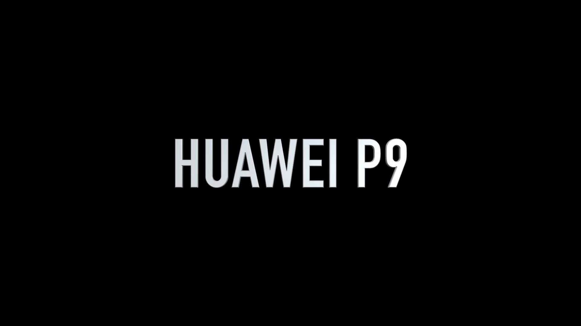 Huawei P9, Logo, Sfondo nero, Full HD, wallpaper per computer