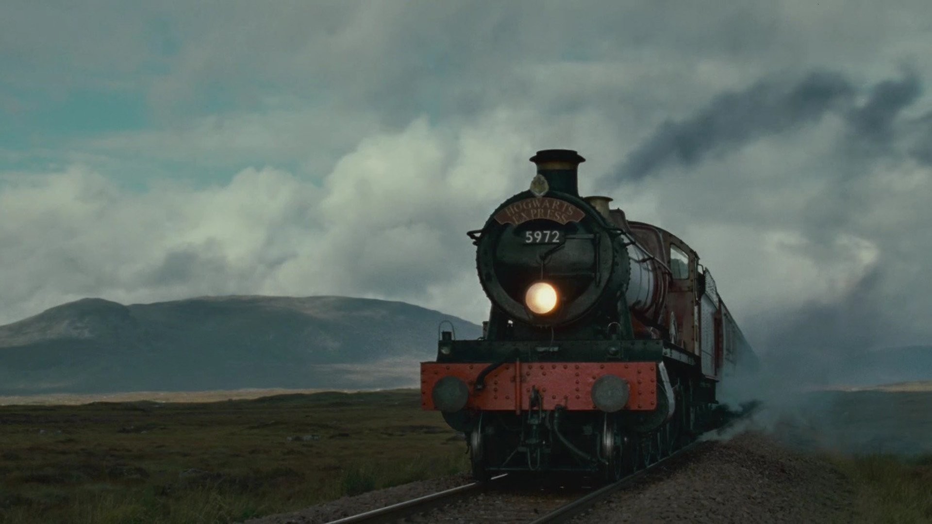 Espresso per Hogwarts, Locomotiva a vapore, Harry Potter, Brughiera, sfondo desktop 1920x1080