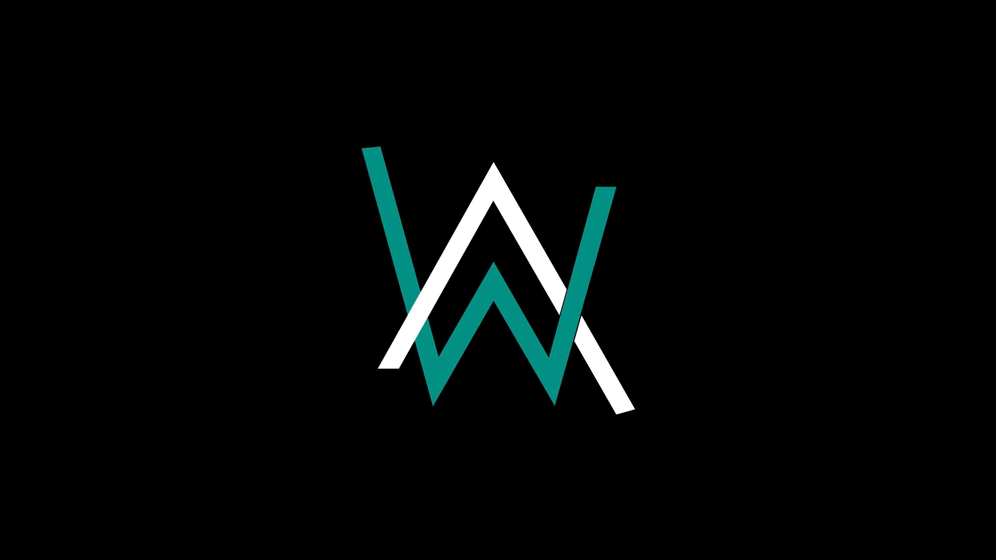 Alan Walker, Logo, Sfondo nero, 4K, wallpaper desktop