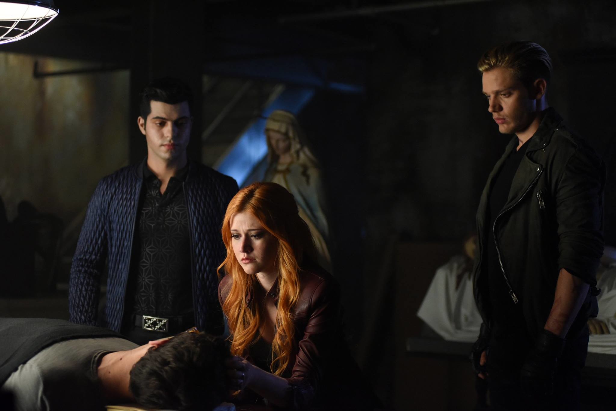 Shadowhunters, Katherine McNamara, Matthew Daddario, Dominic Sherwood, Clary Fray, Scena della serie, wallpaper desktop