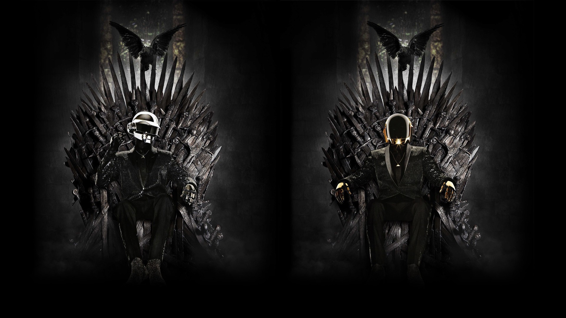 Daft Punk, Trono di Spade, Game of Thrones, Sfondo scuro, Full HD, wallpaper desktop