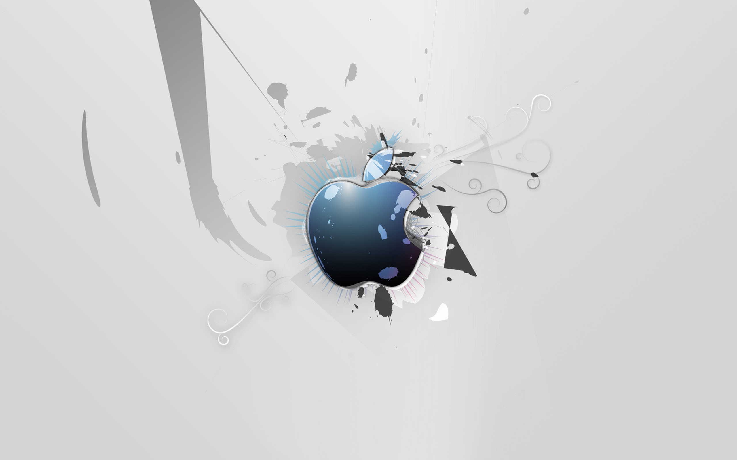 Apple, Logo, Arte astratta, Sfondo bianco, 2K, wallpaper Mac