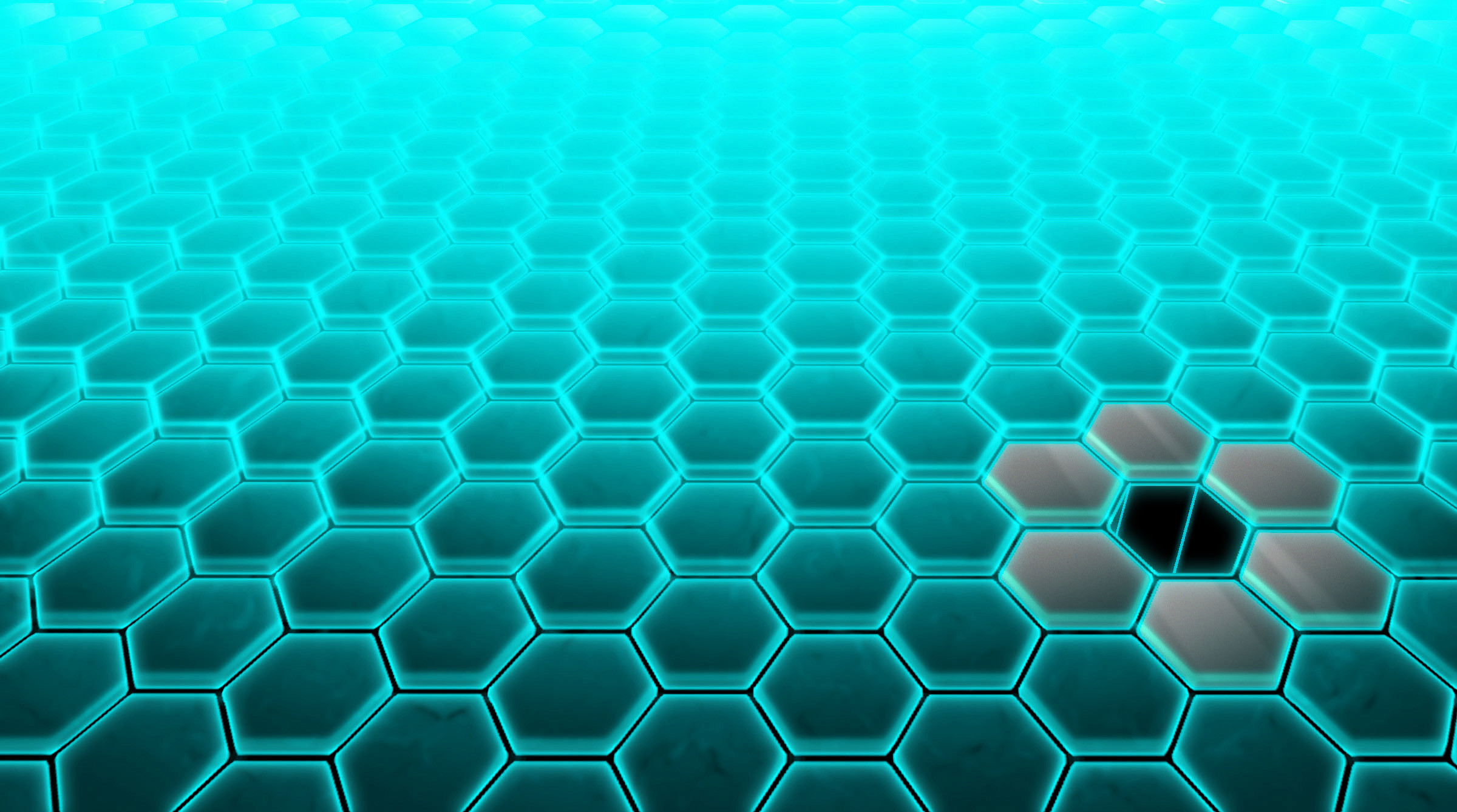 Esagoni, Griglia, Verde acqua, Arte 3D, Full HD, sfondo desktop