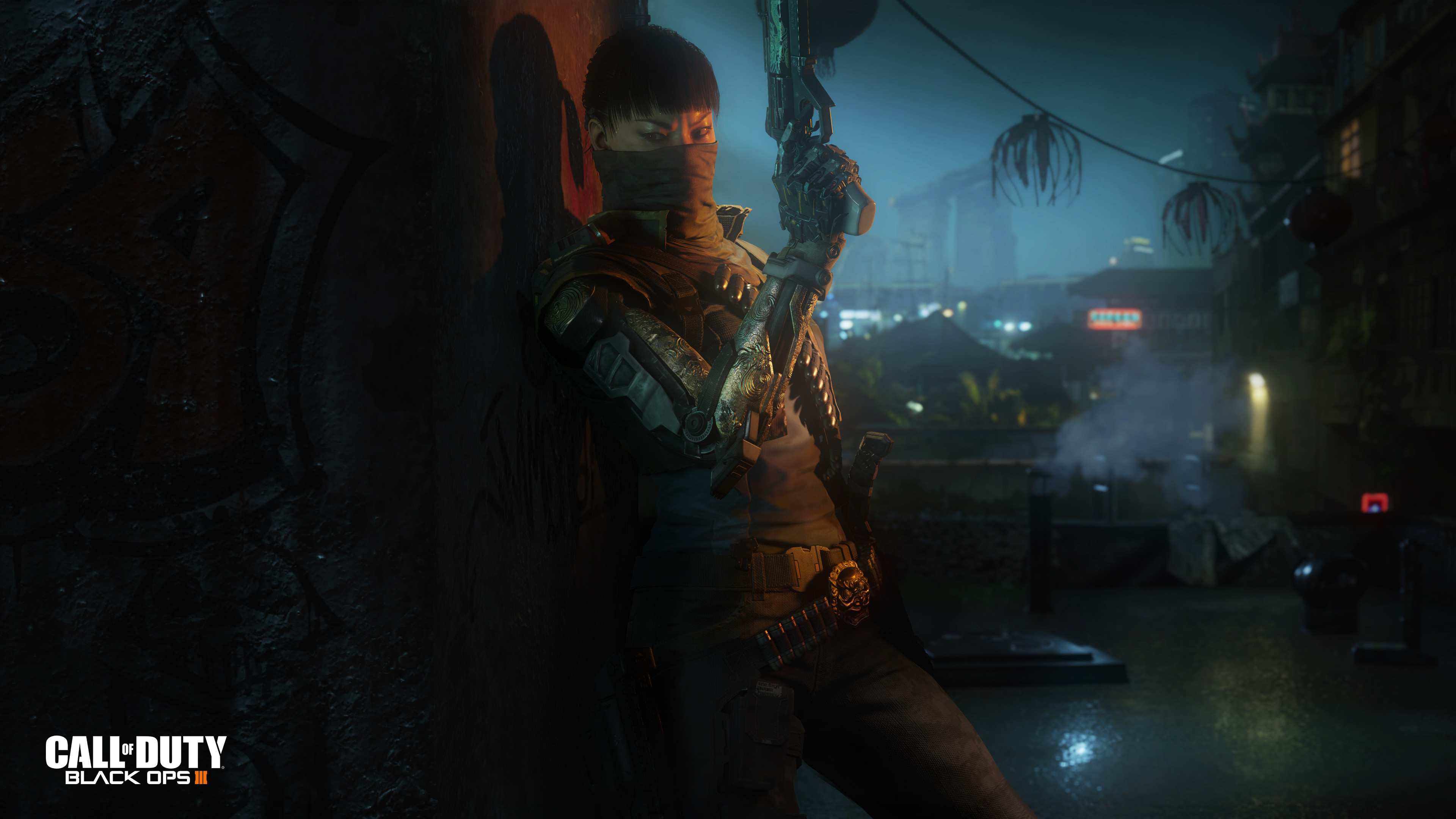 Call of Duty: Black Ops III, Soldato, Notte, Scuro, 4K, sfondo per PC