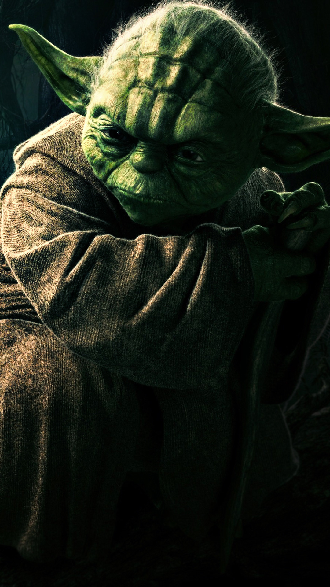 Yoda, Star Wars, Dagobah, Scuro, sfondo per iPhone e Android