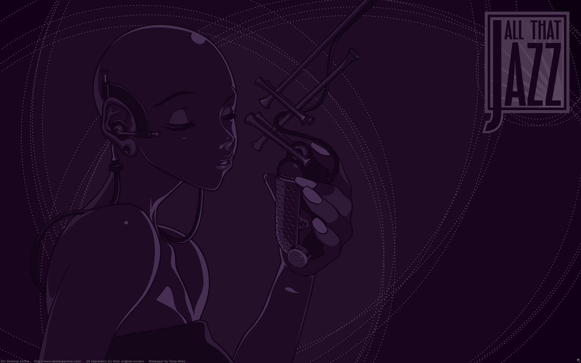 All That Jazz, Illustrazione, Donna, Viola, 1920x1200, immagine di sfondo