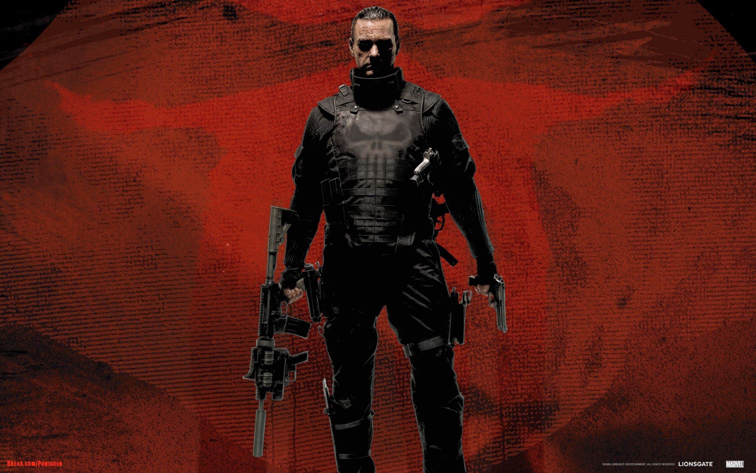 Frank Castle, Ray Stevenson, Punisher: War Zone, Sfondo rosso, 2K, wallpaper desktop