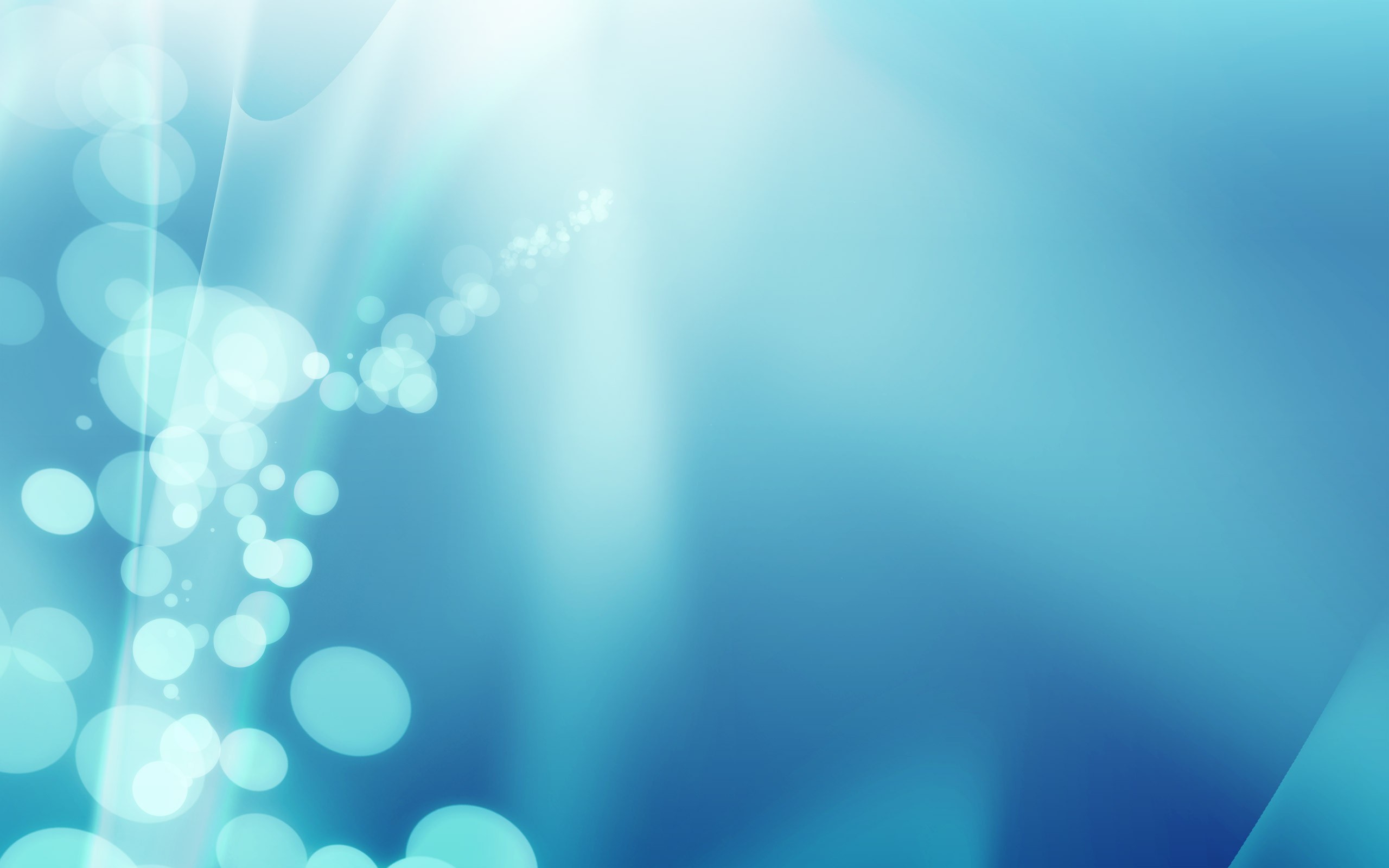 Bokeh, Raggi di luce, Azzurro, Astratto, 2K, sfondo per PC