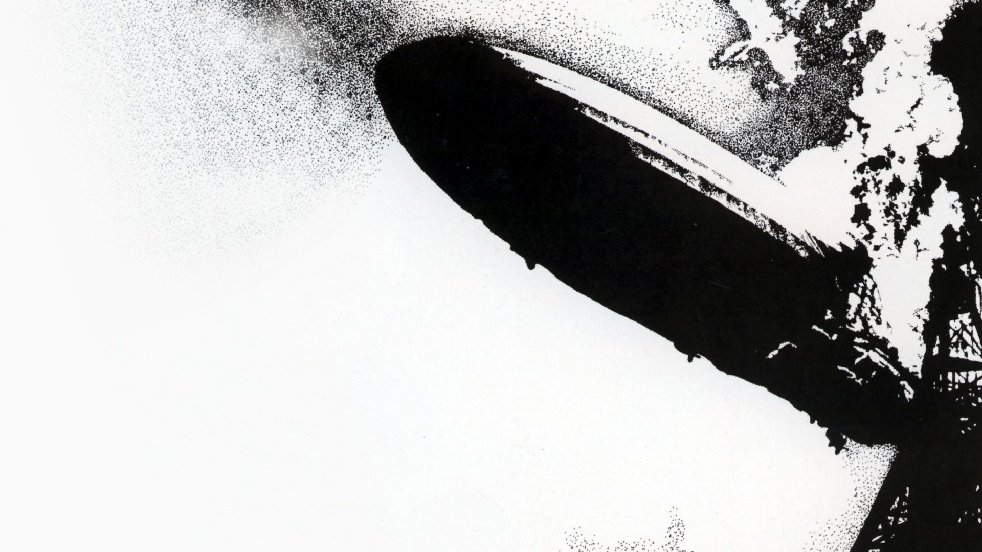 Led Zeppelin, Led Zeppelin I, Copertina album, Hindenburg, Bianco e nero, sfondo 16:9 Full HD