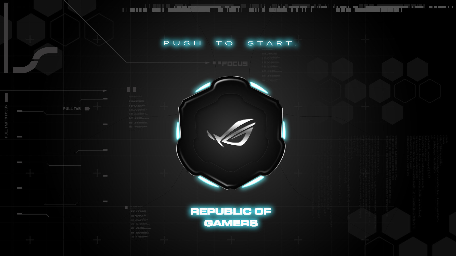 ASUS ROG, Republic of Gamers, Push to start, Interfaccia, Full HD, sfondo per portatile