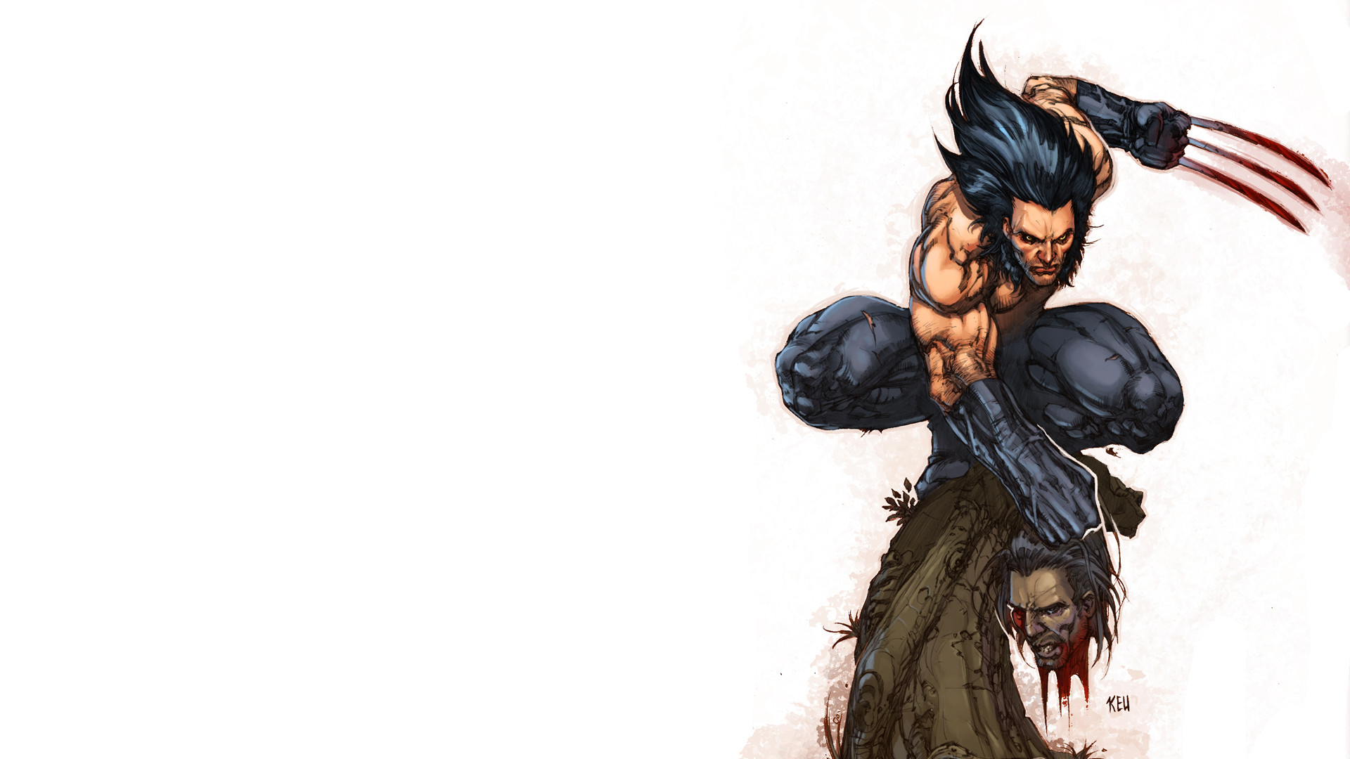 Wolverine, Artigli, X-Men, Marvel Comics, Full HD, sfondo Windows 11