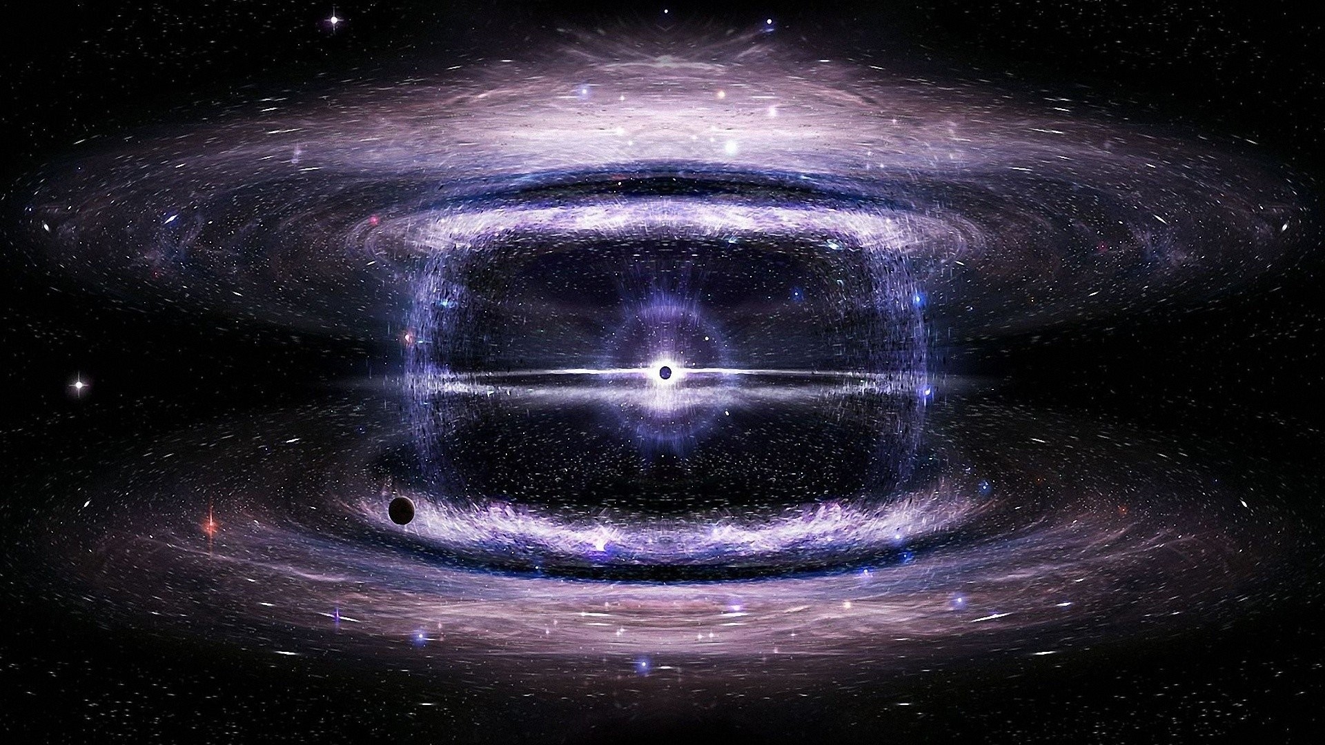 Buco nero, Disco di accrescimento, Arte digitale, Viola, Full HD, sfondo desktop