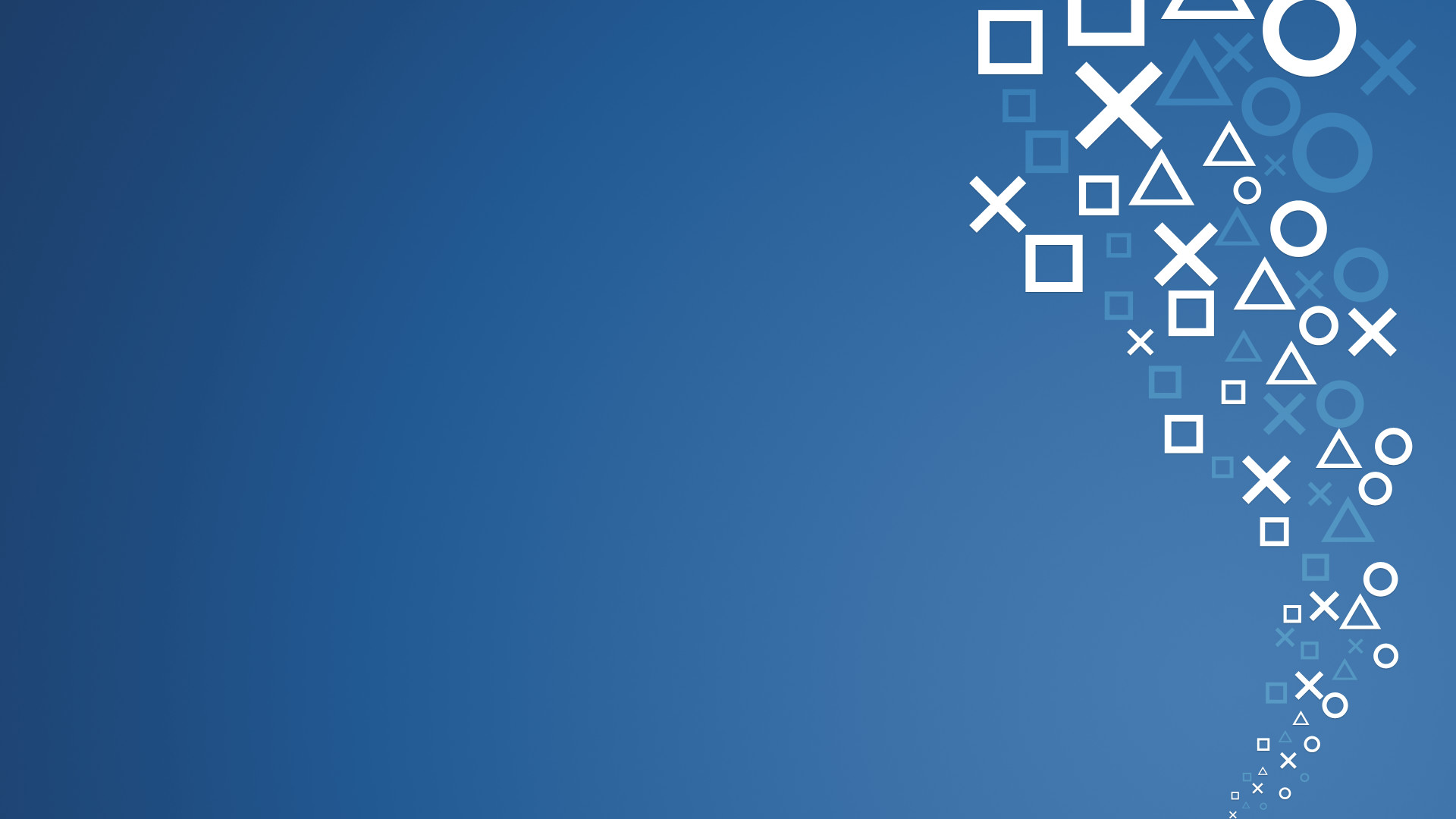 Simboli PlayStation, Blu, Minimalista, Full HD, wallpaper per PC