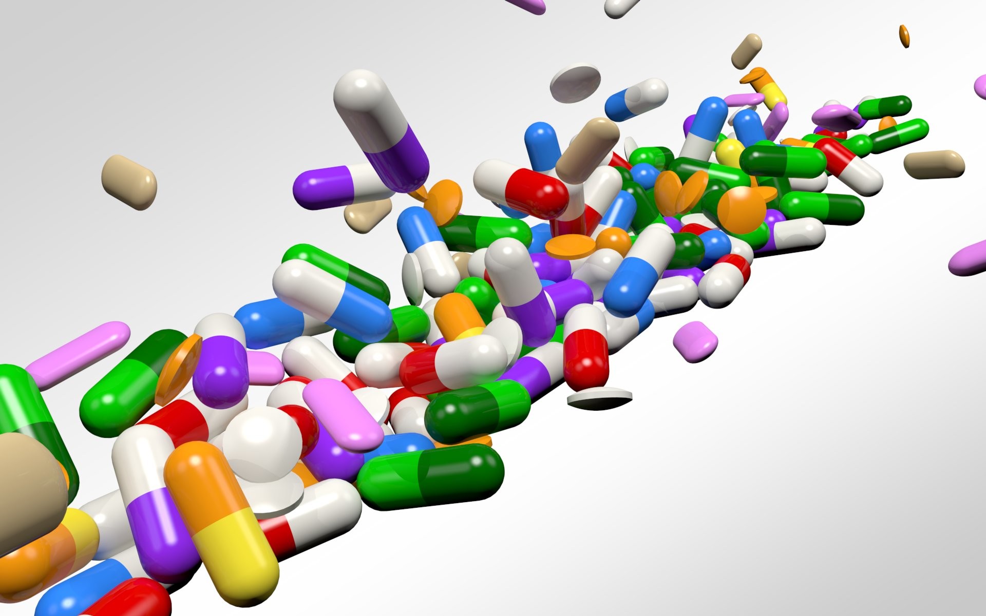 Pillole, Capsule, Colorato, 3D, Full HD, sfondo per portatile