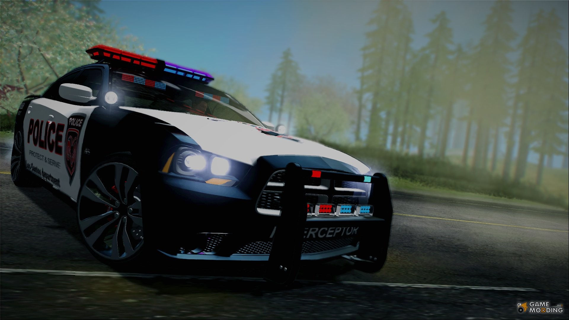 GTA San Andreas, Auto della polizia, Dodge Charger, Mod, Full HD, sfondo per PC