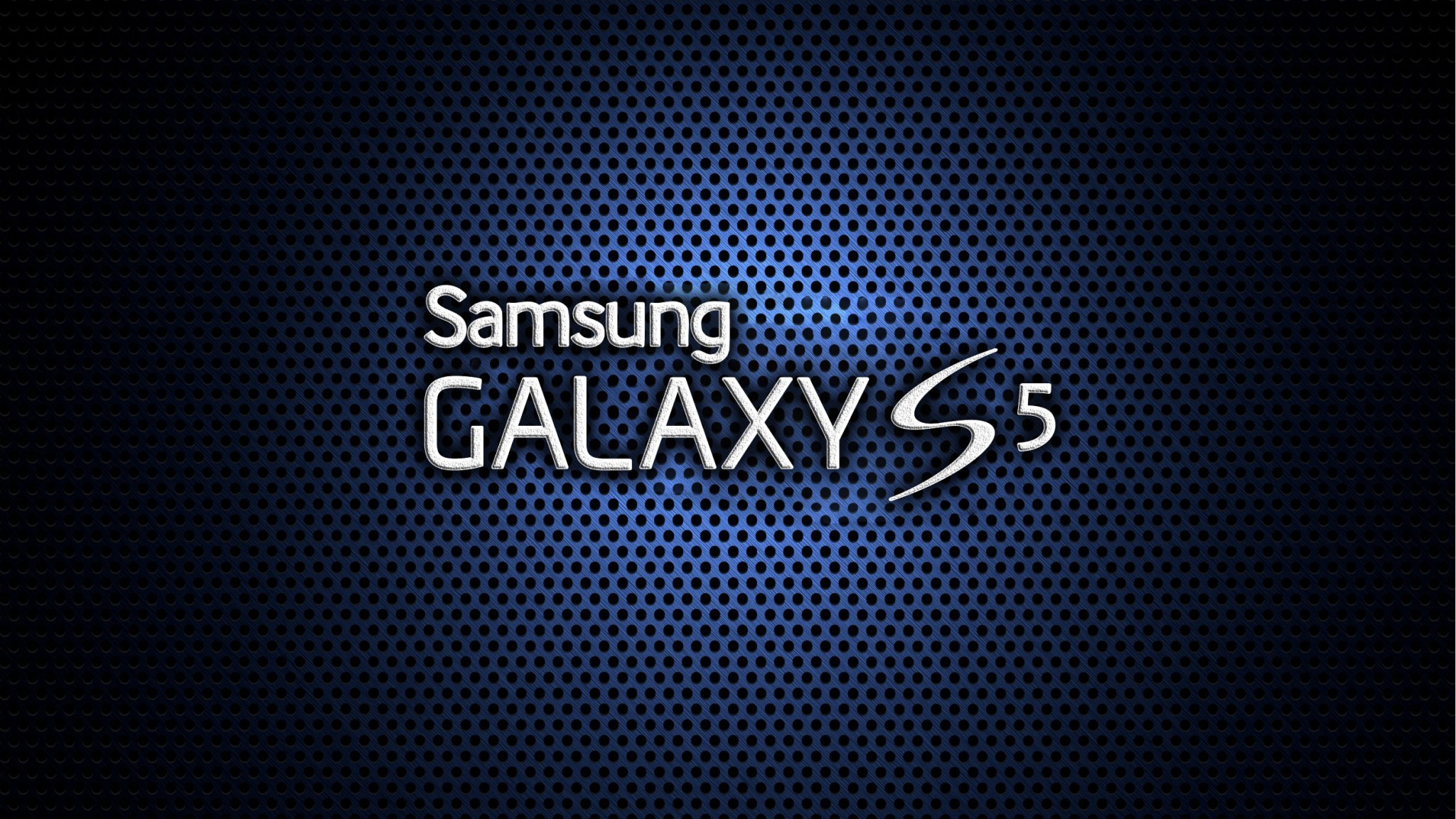 Samsung Galaxy S5, Logo, Blu, Griglia, Full HD, wallpaper desktop