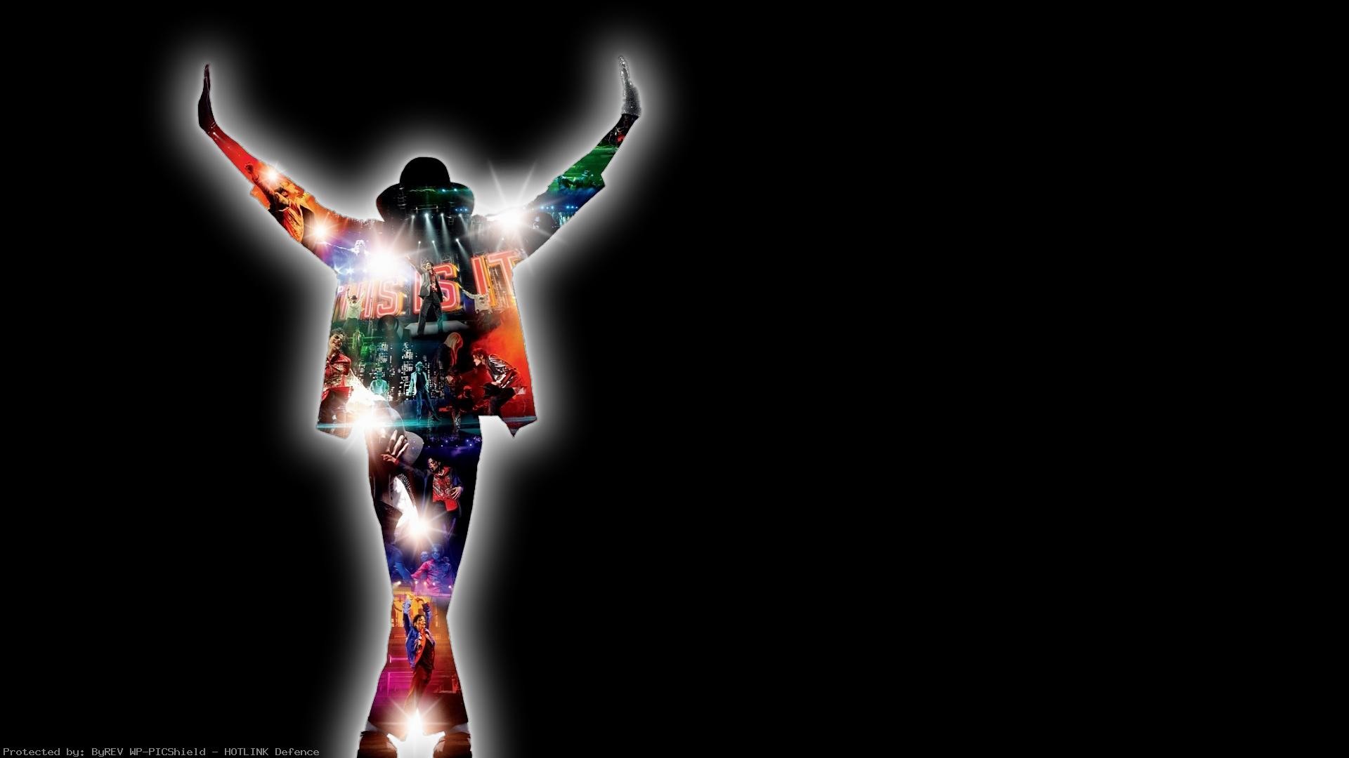 Michael Jackson, This Is It, Silhouette, Sfondo nero, 16:9 Full HD, wallpaper widescreen