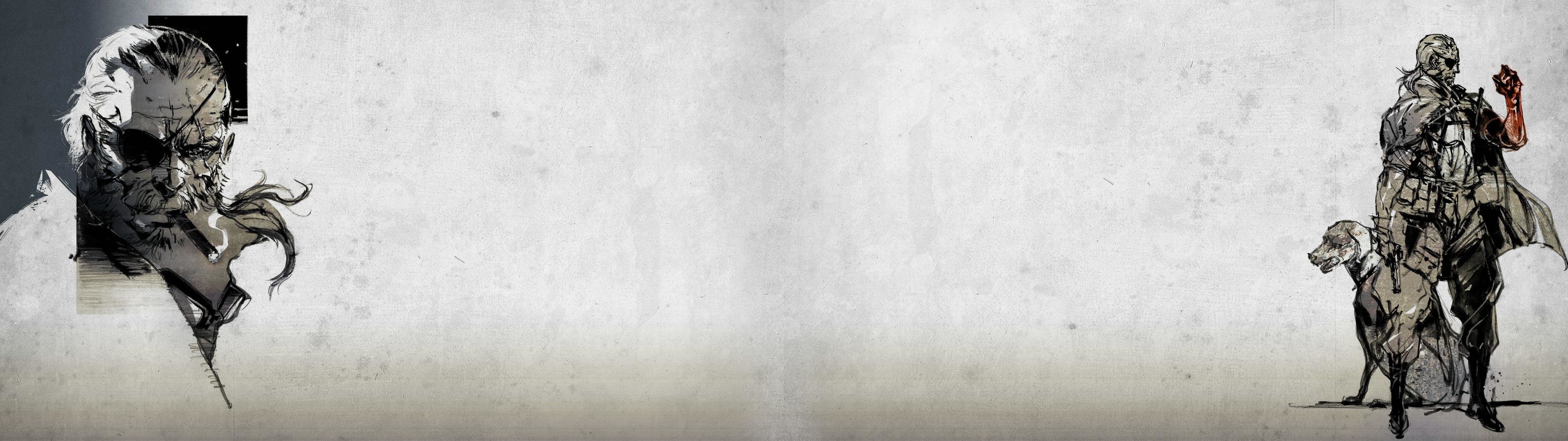 Metal Gear Solid V, Venom Snake, D-Dog, Yoji Shinkawa, 3840x1080, sfondo per PC