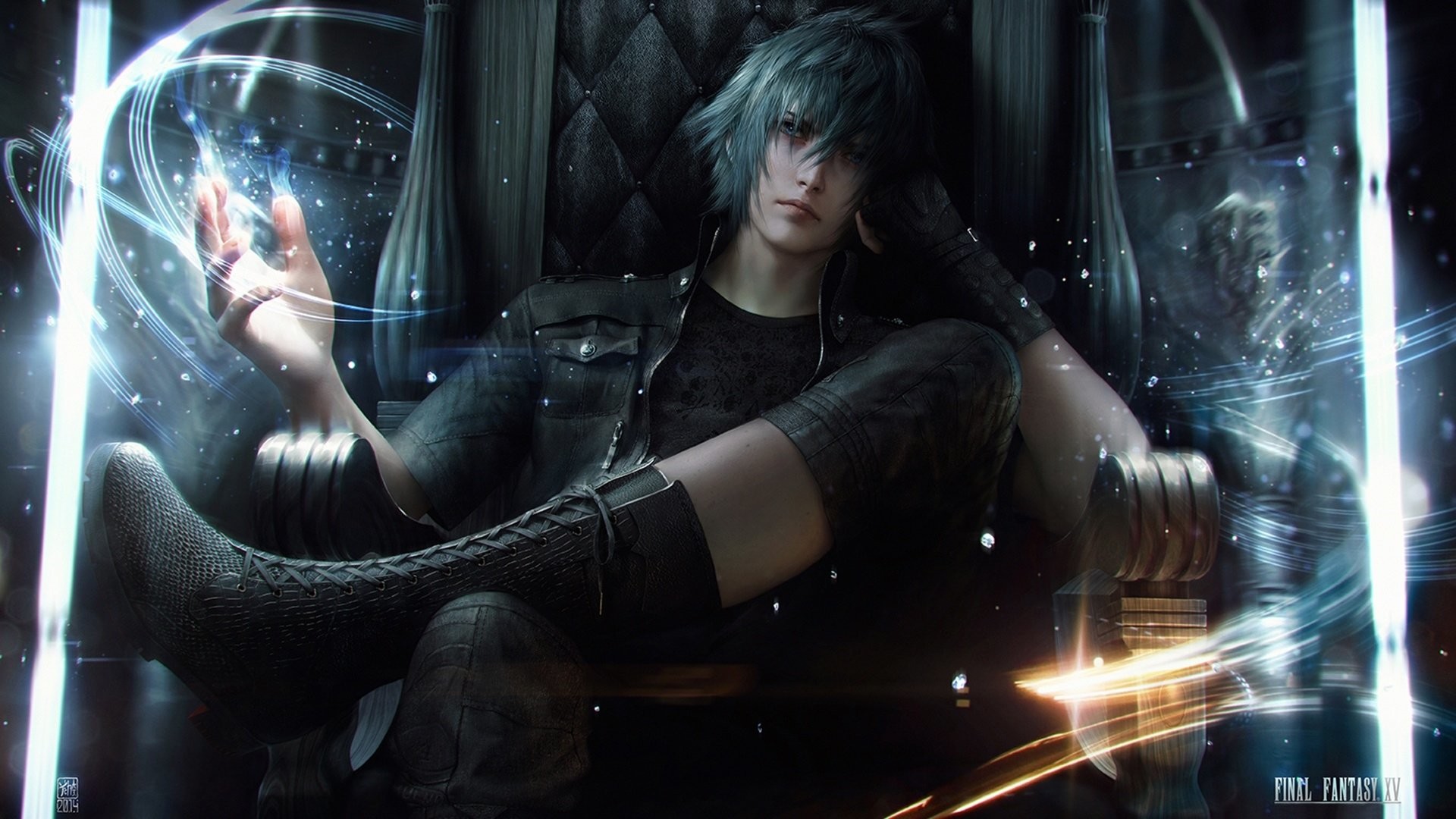 Noctis Lucis Caelum, Final Fantasy XV, Trono, Magia, Full HD, sfondo Windows 11