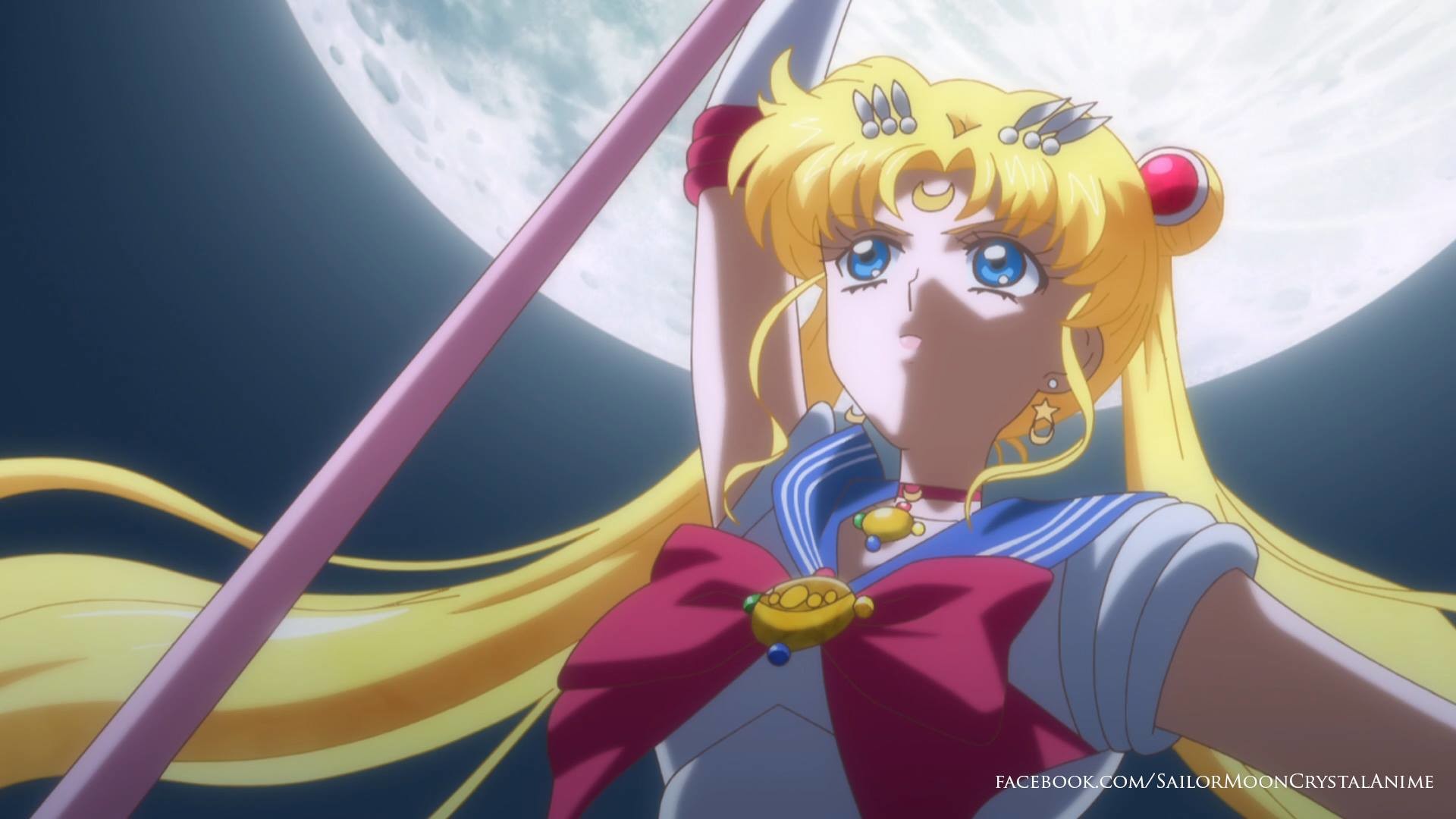 Sailor Moon, Sailor Moon Crystal, Luna piena, Primo piano, Full HD, sfondo desktop