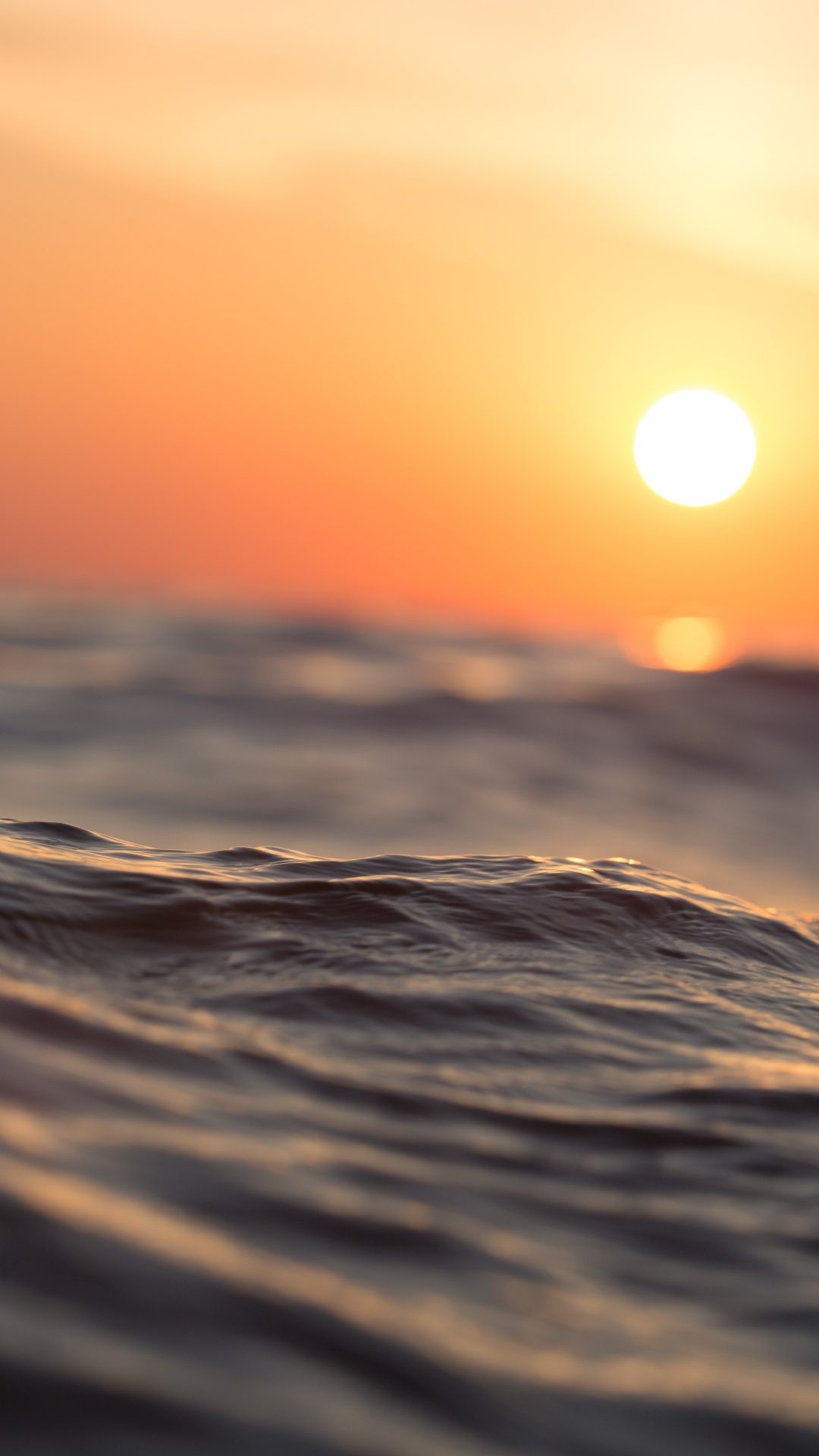 Mare, Tramonto, Sole, sfondo Full HD per smartphone