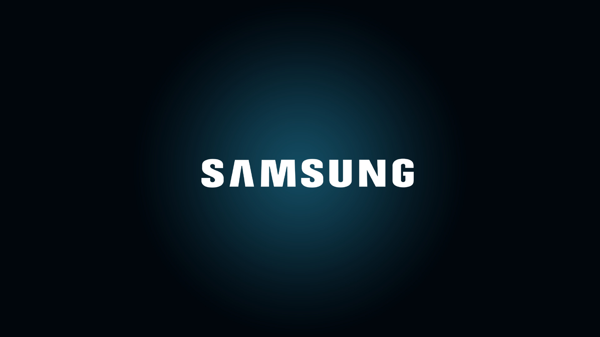 Samsung, Logo, Sfondo nero, 16:9 Full HD, wallpaper widescreen